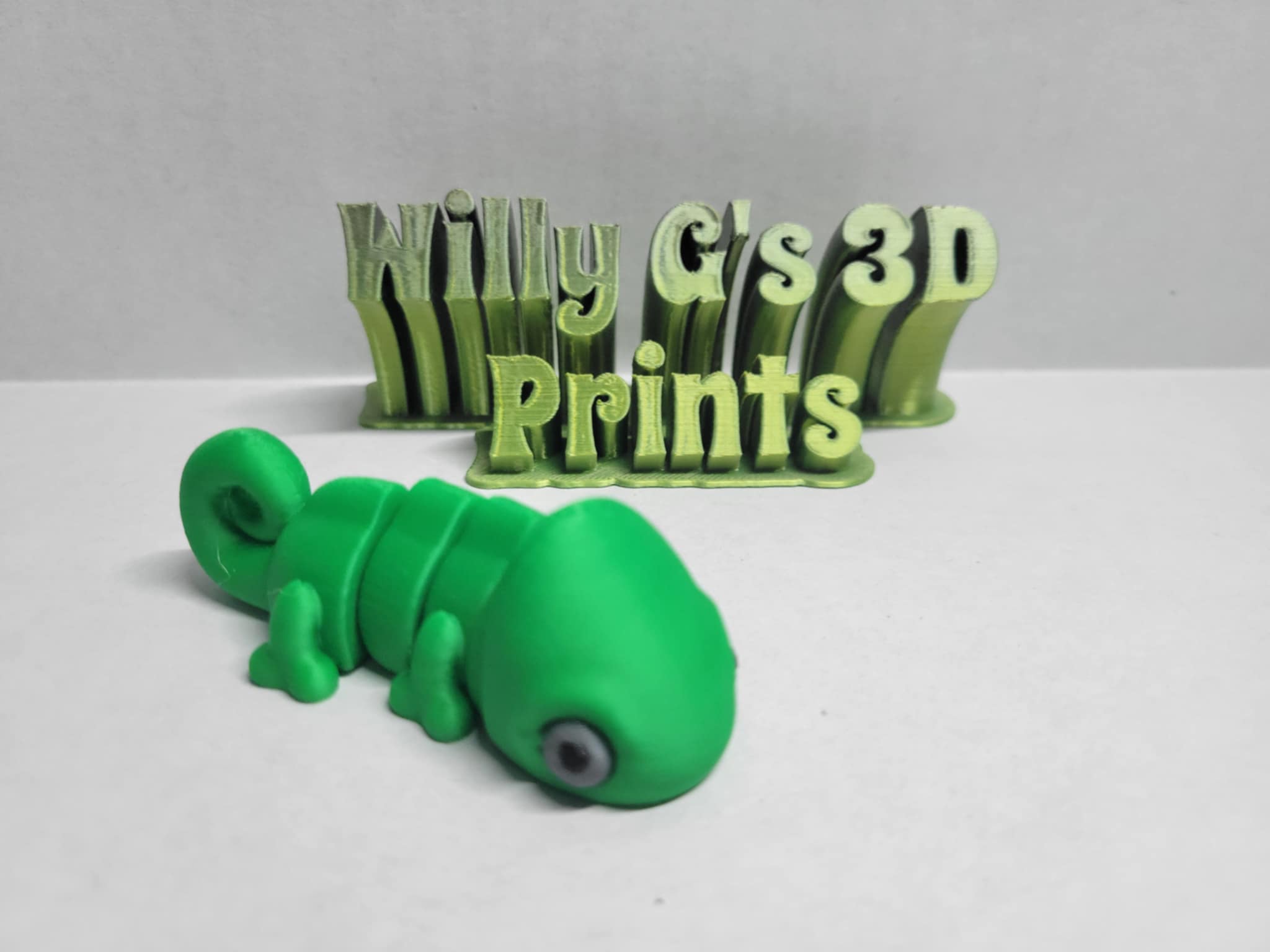 3D Printed Articulated Chameleon Toy