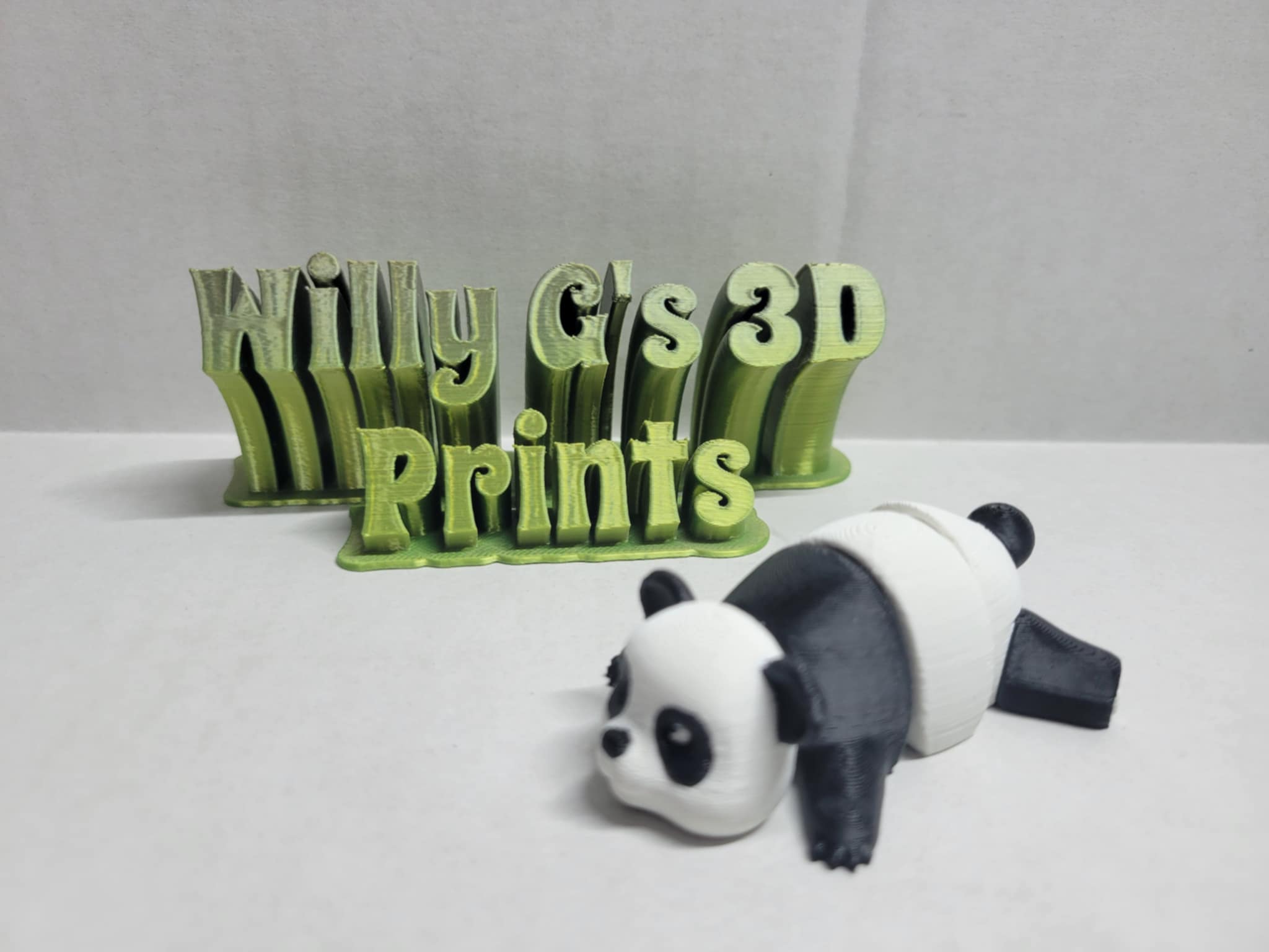 3D Printed Articulated Rolling Panda Figurine