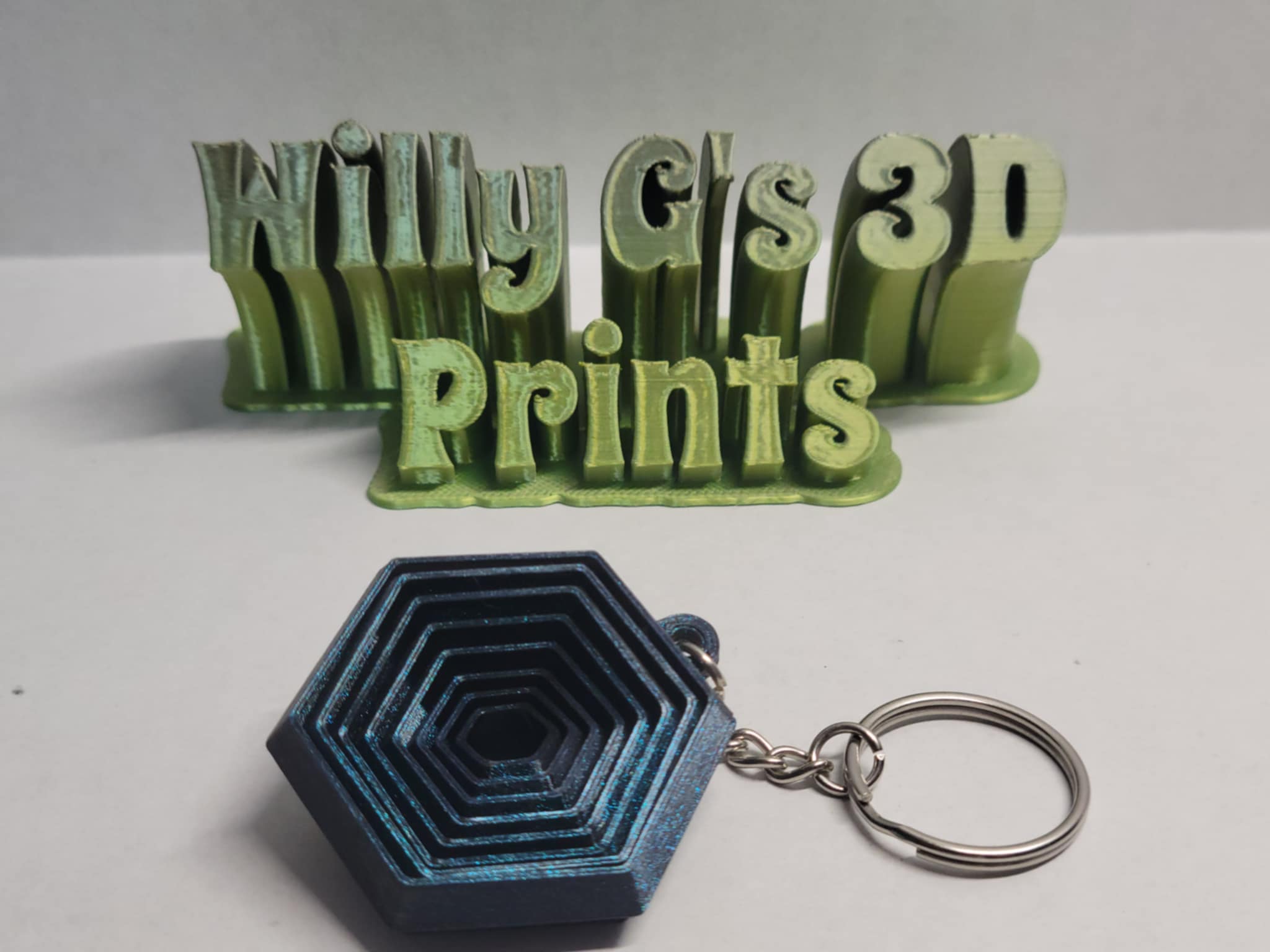 3D Printed Hex Fidget Keychain