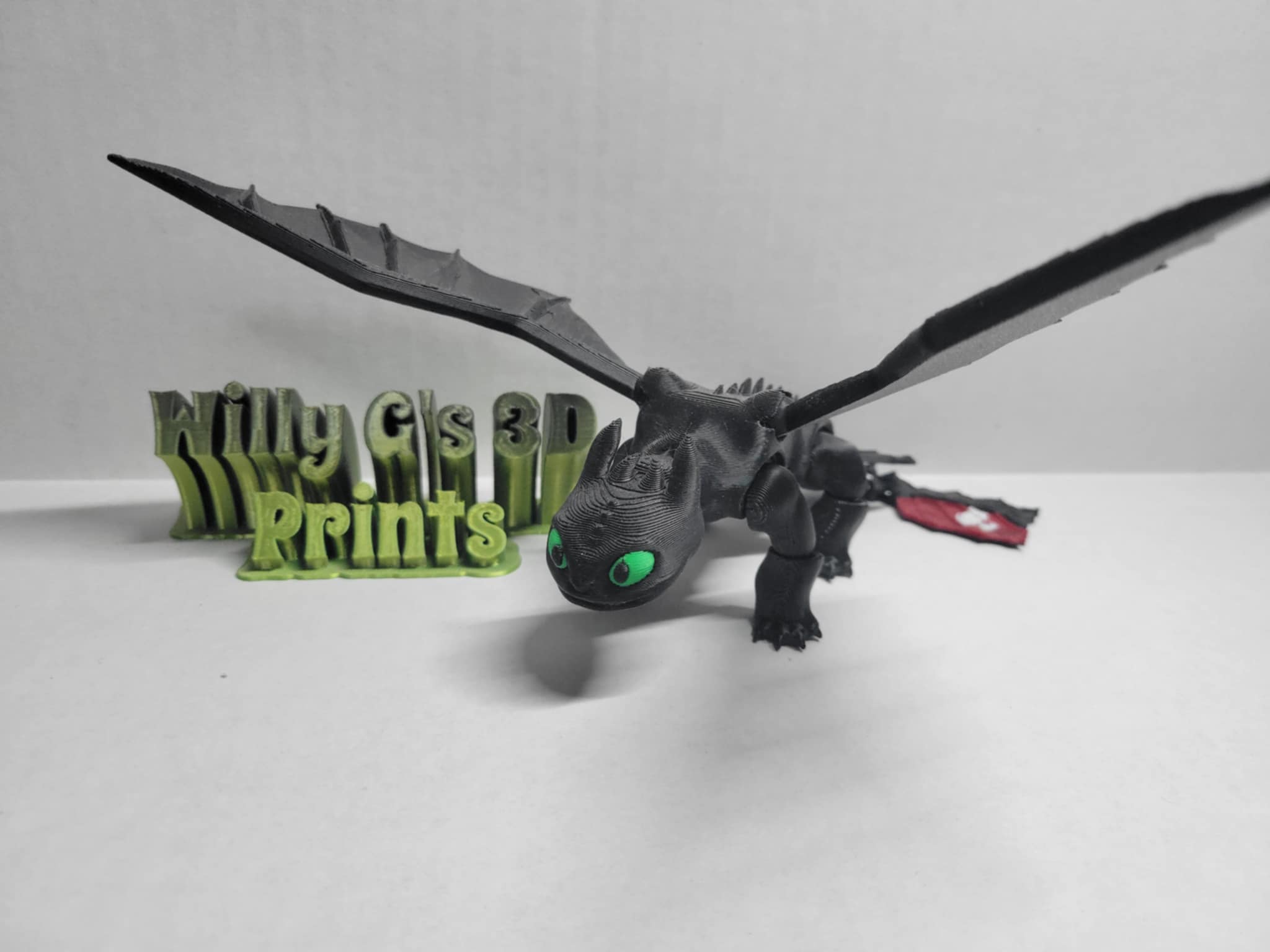 3D Printed Articulated Dragon Toothless Figurine