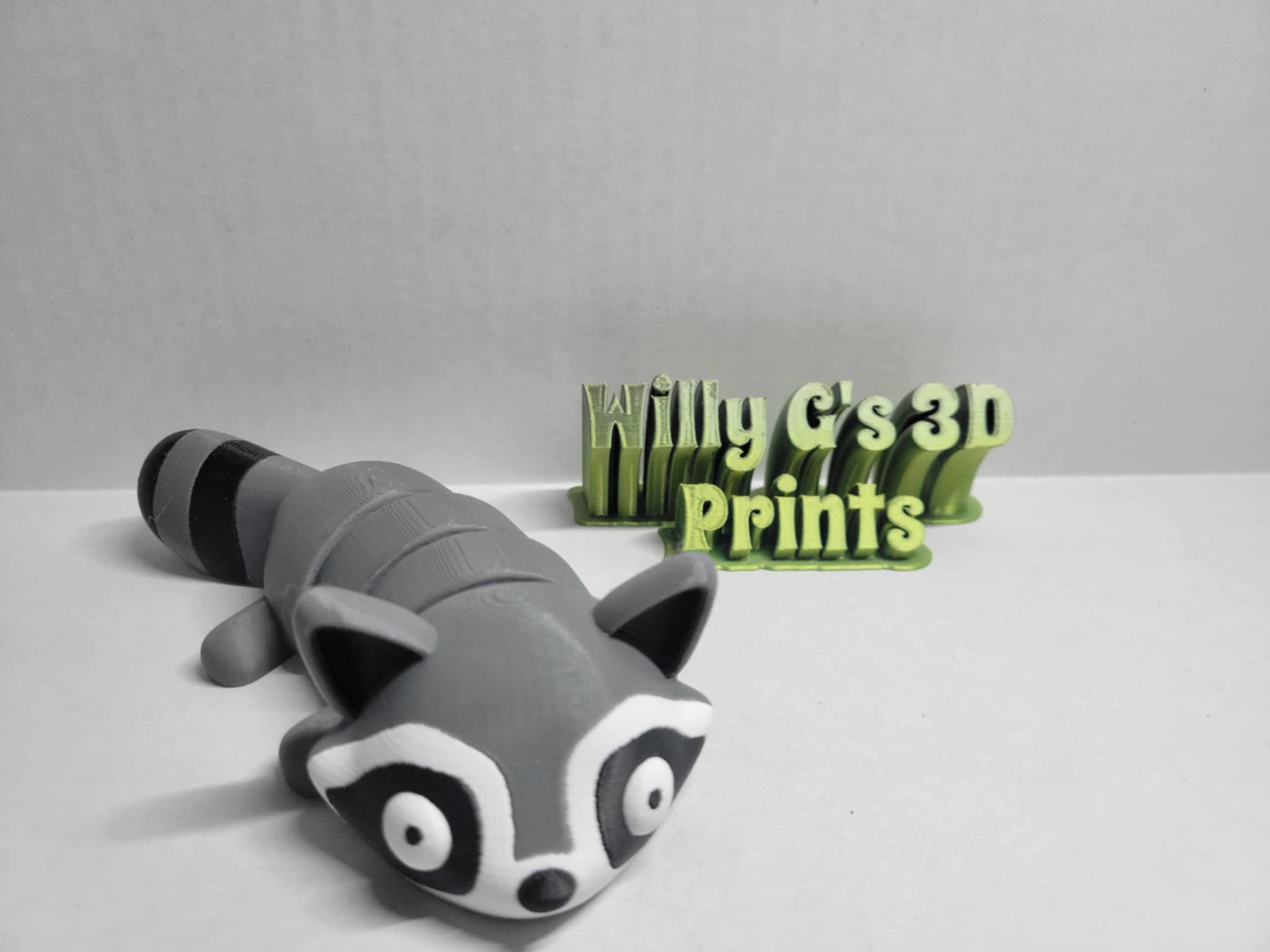 3D Printed Articulated Raccoon