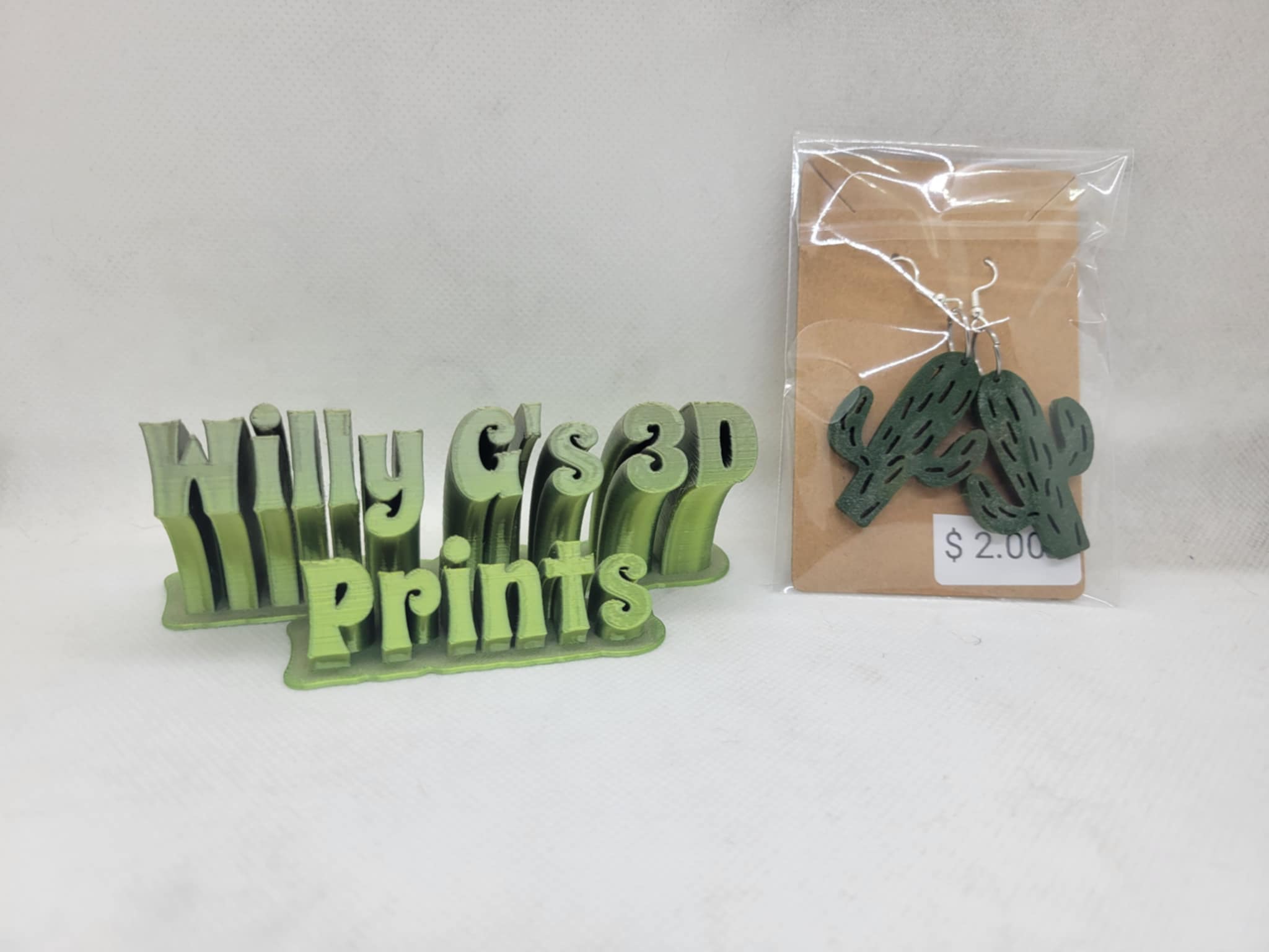 3D Printed Cactus Earrings