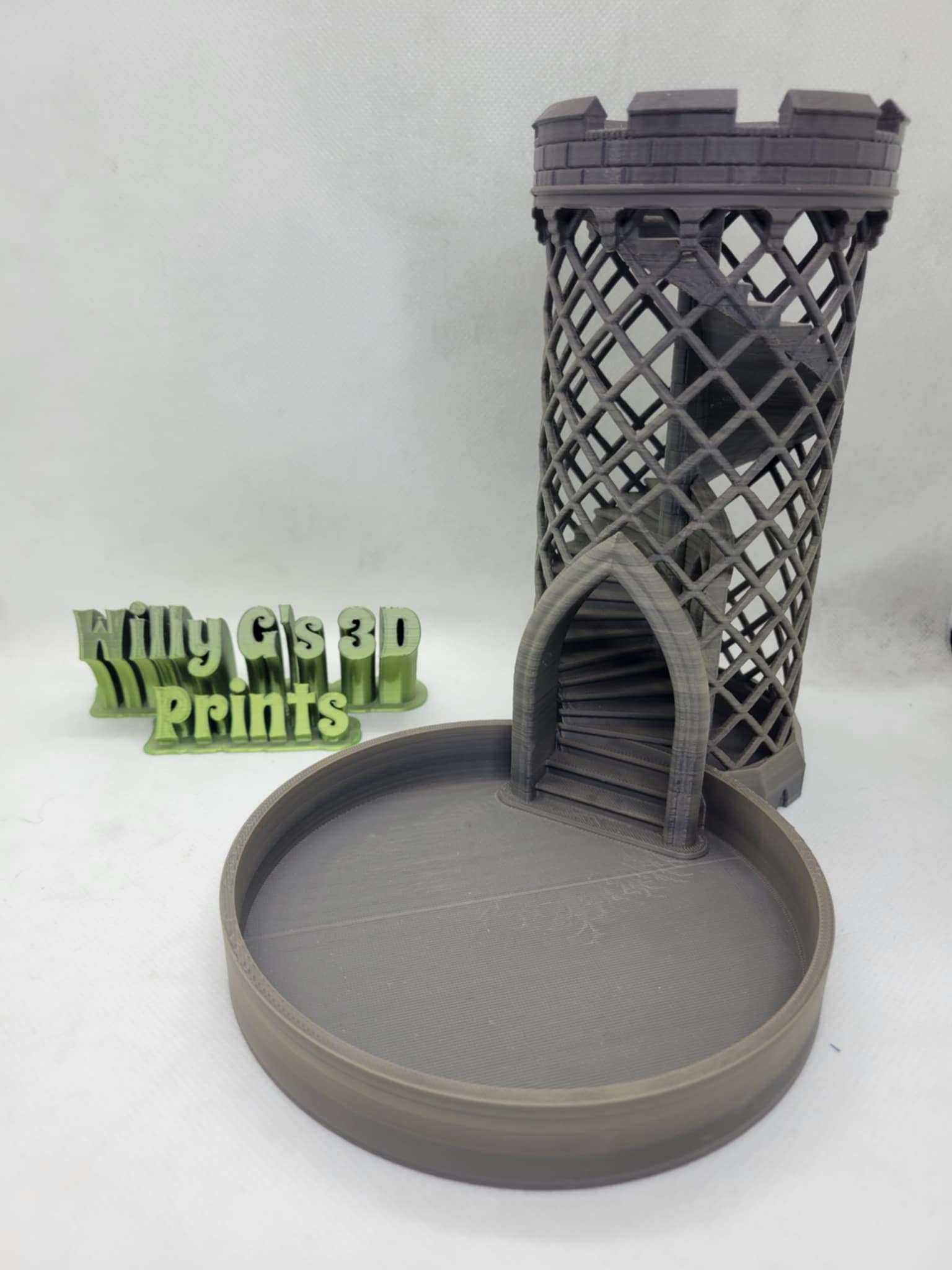 3D Printed Caged Dice Tower Castle