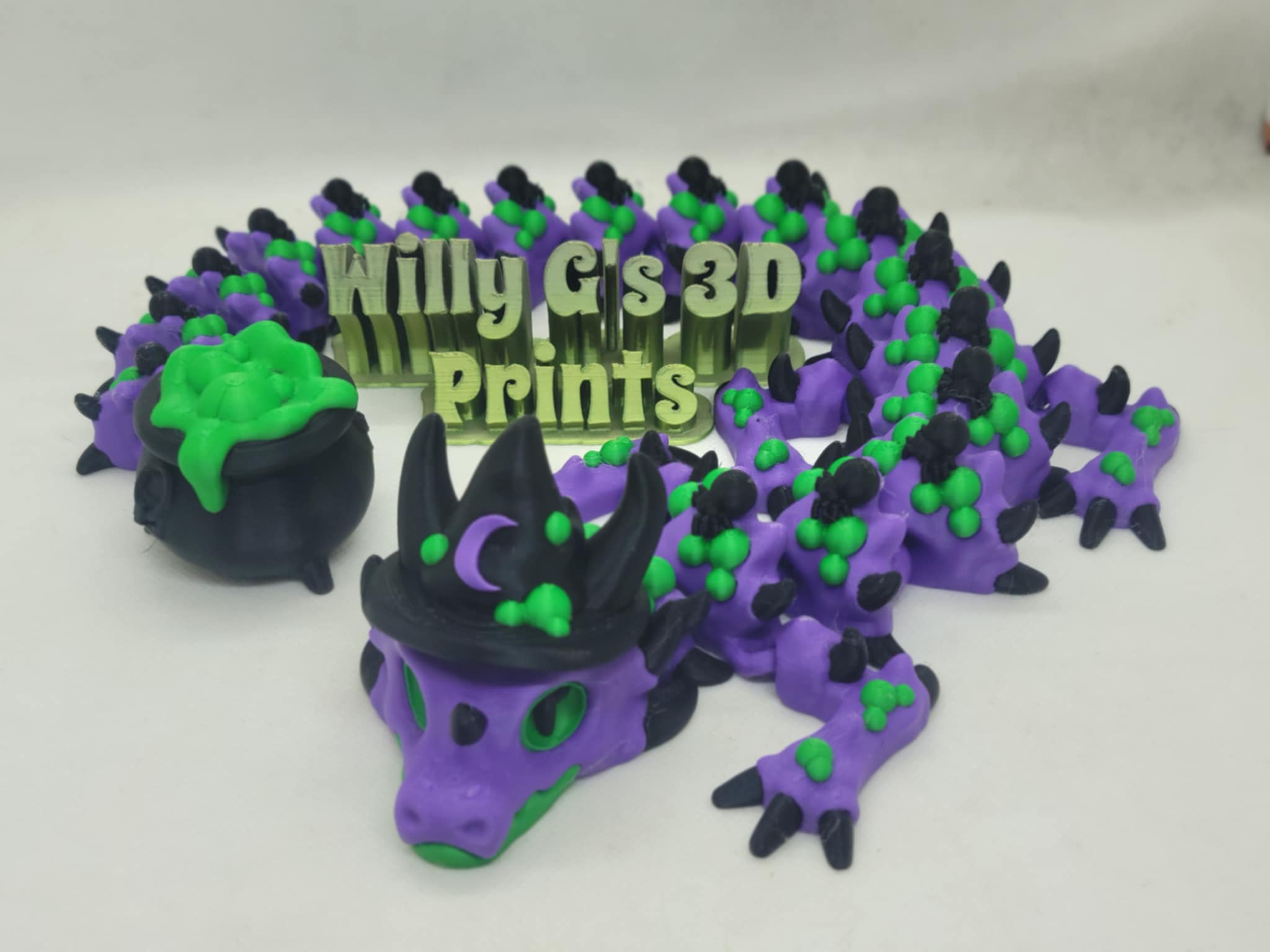 3D Printed Articulated Hexbrew Dragon