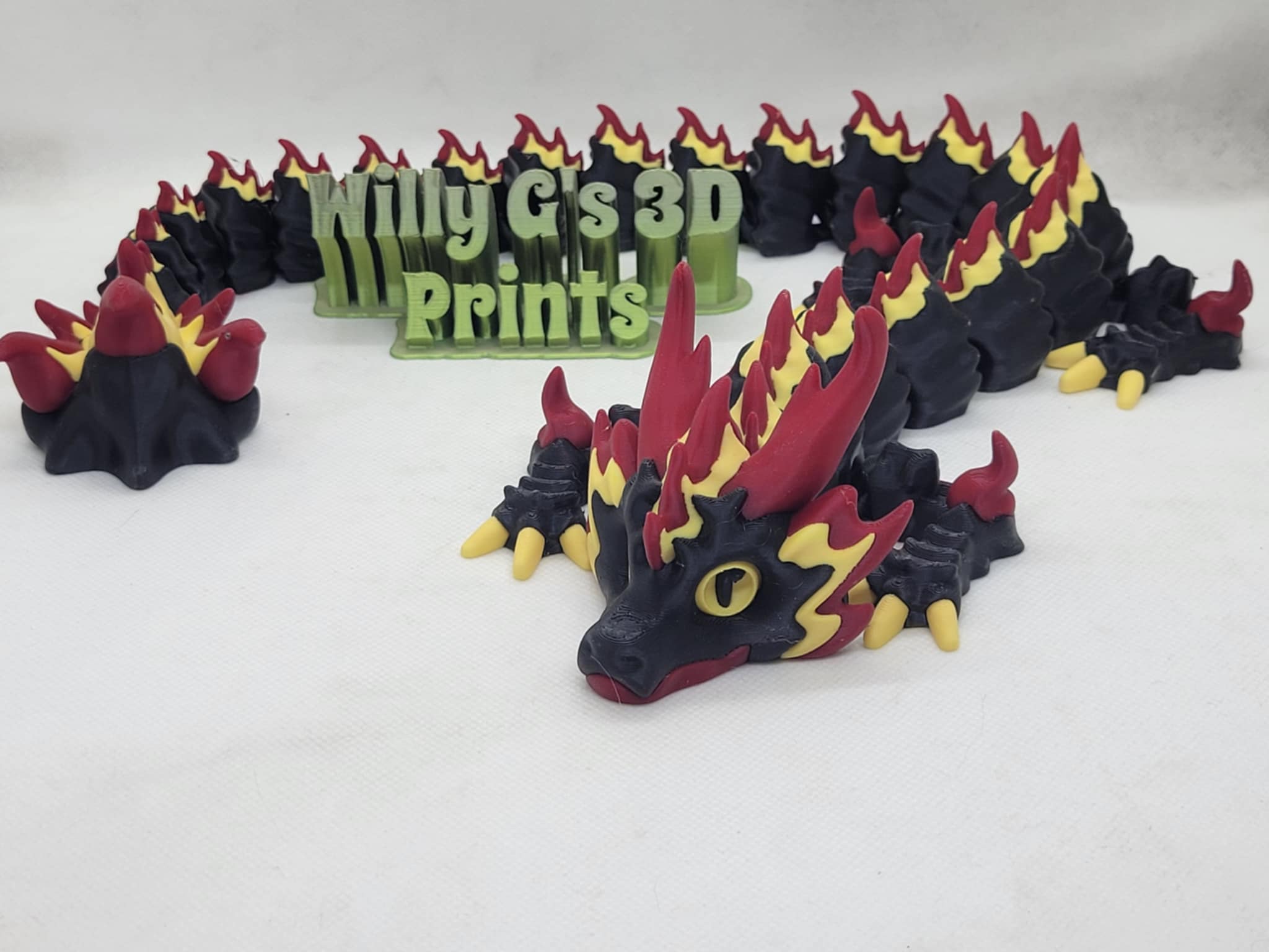 3D Printed Articulated Firestorm Dragon