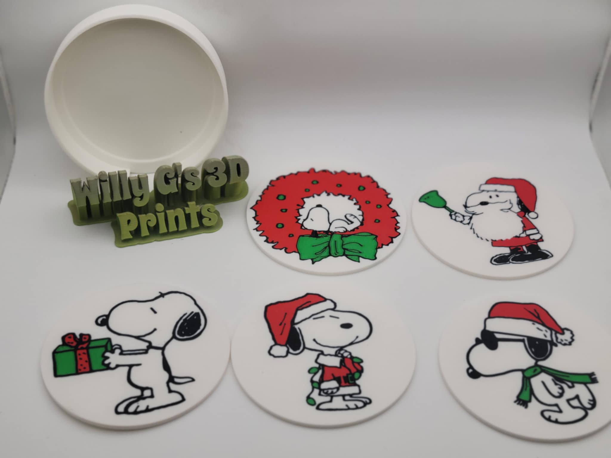 Snoopy Christmas Coaster Set of 5