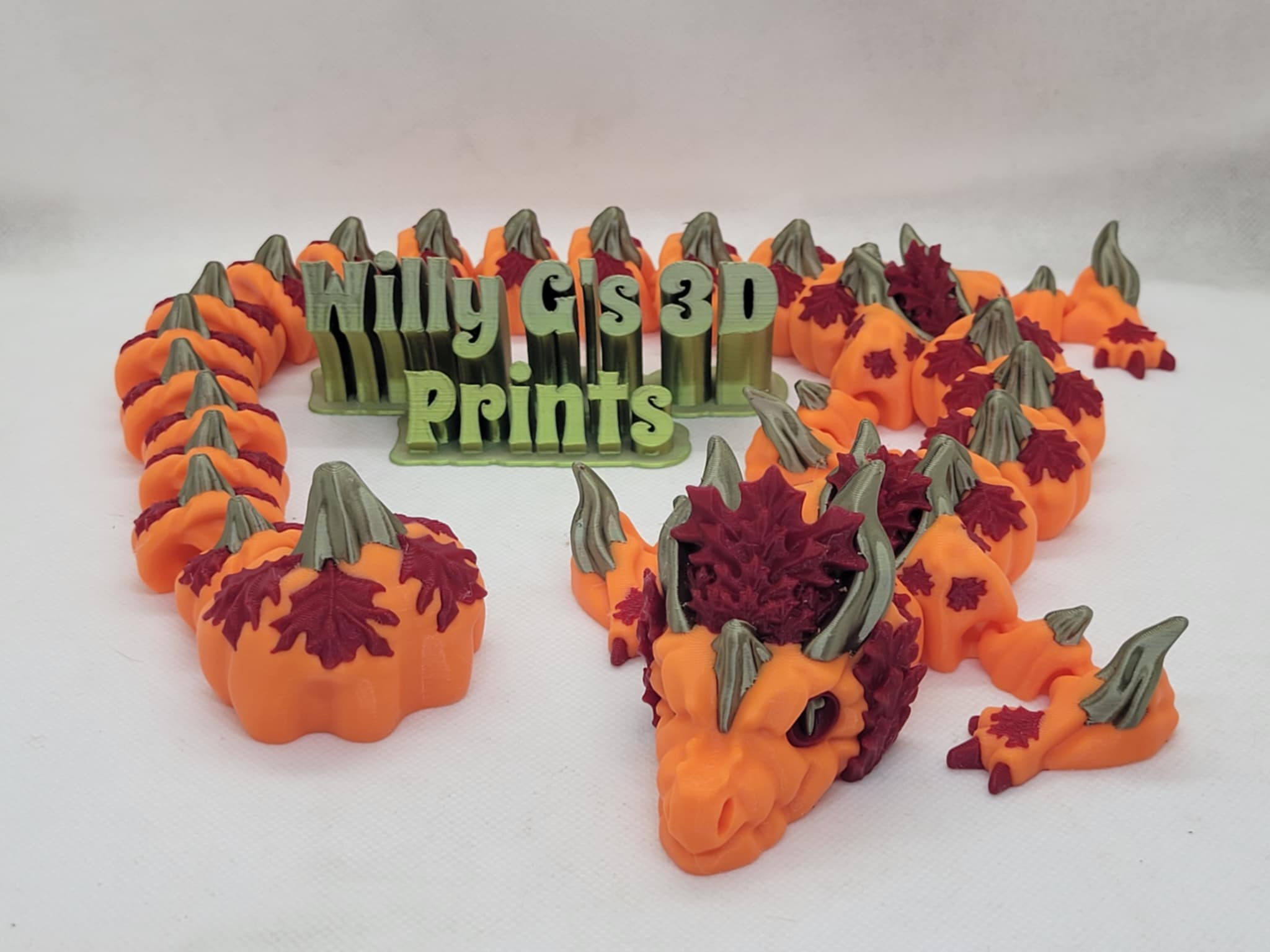 3D Printed Articulated Autumn Dragon