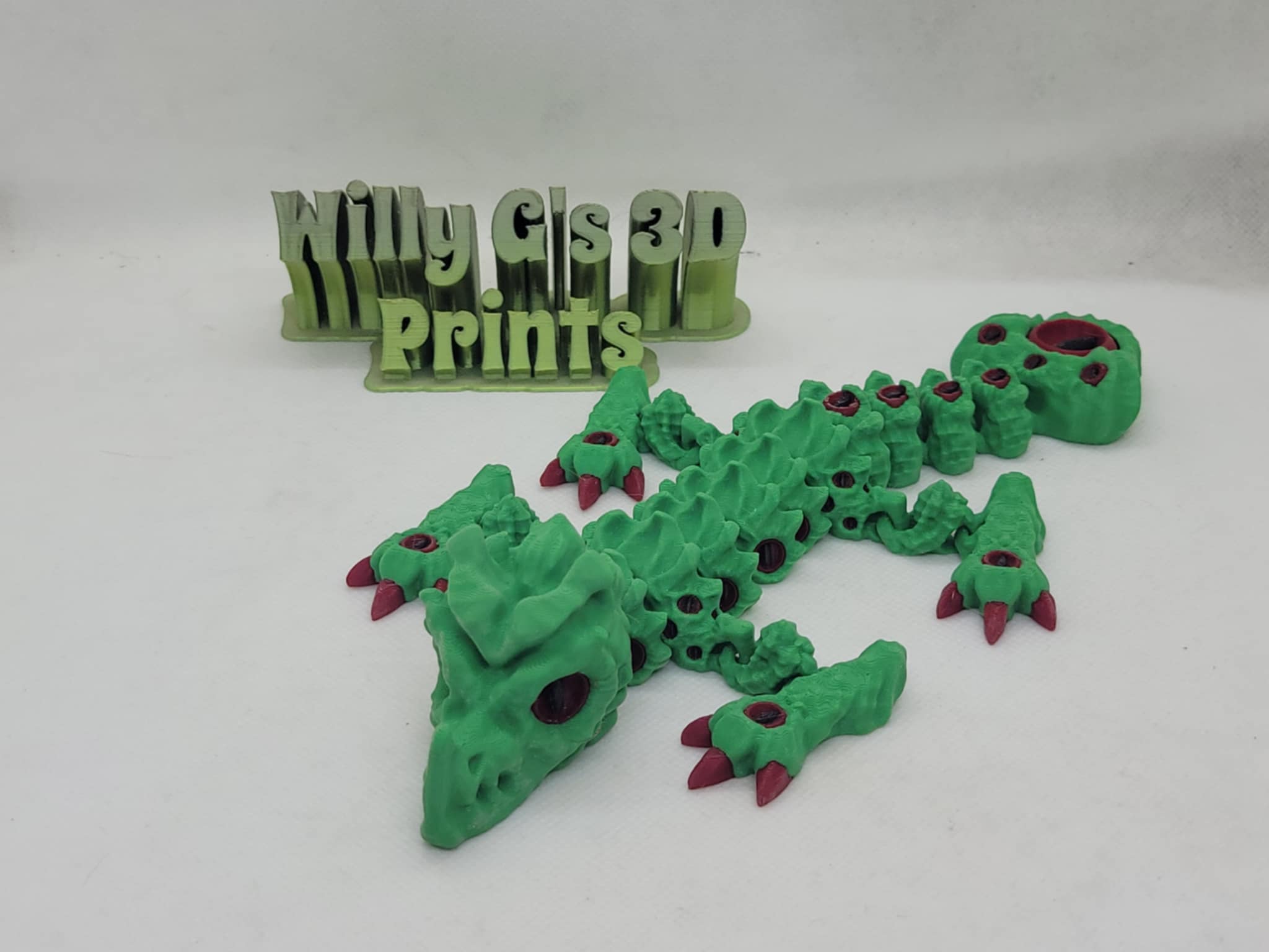 3D Printed Cursed Dragon with Fidget Tail and/or Egg