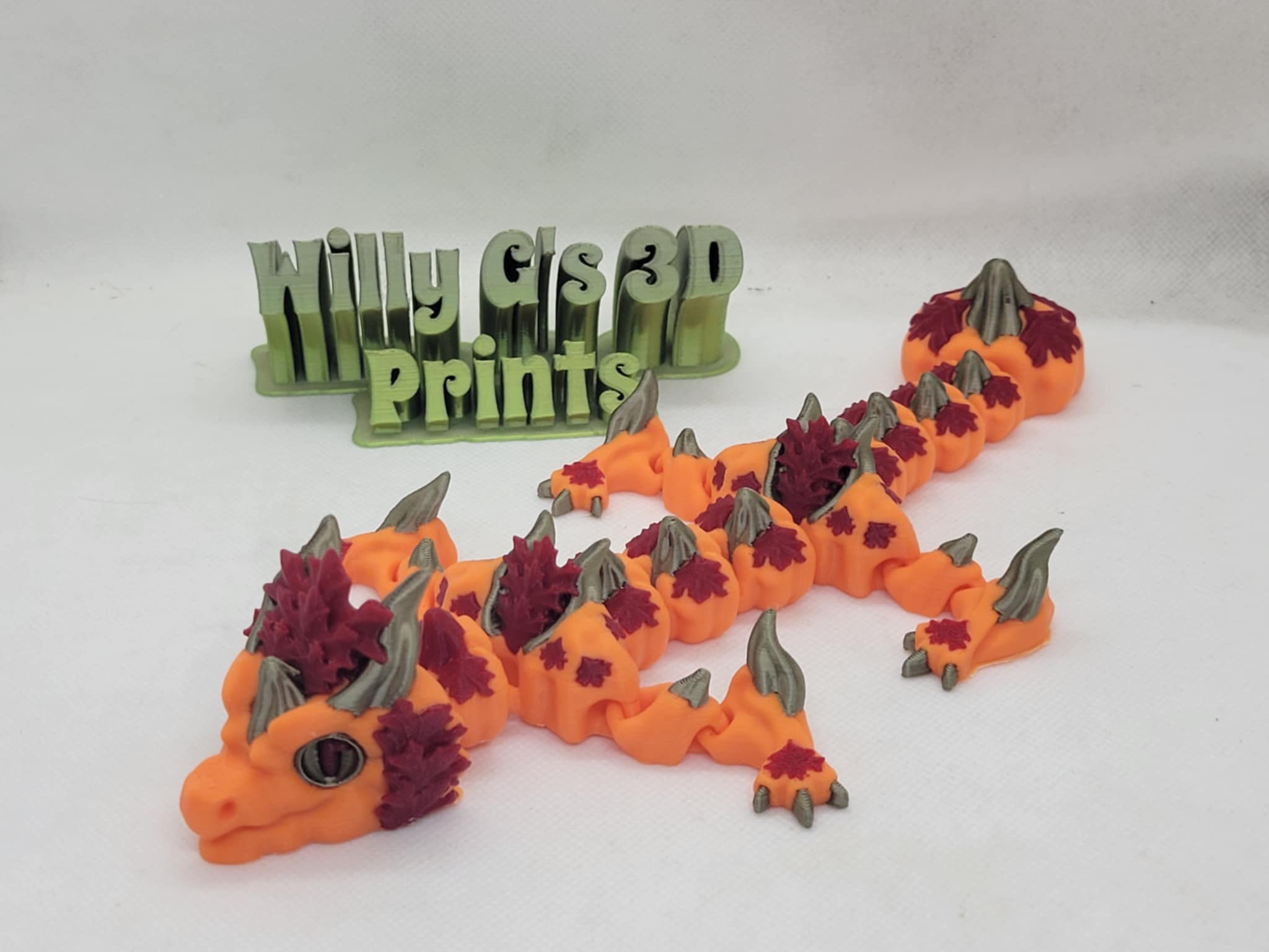 3D Printed Articulated Autumn Dragon