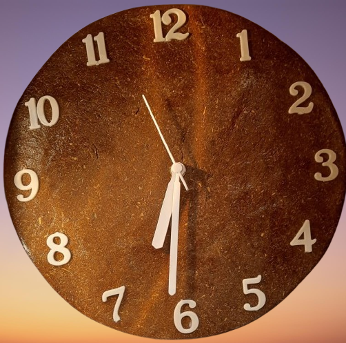 Eco-Friendly Cow Dung Wall Watch