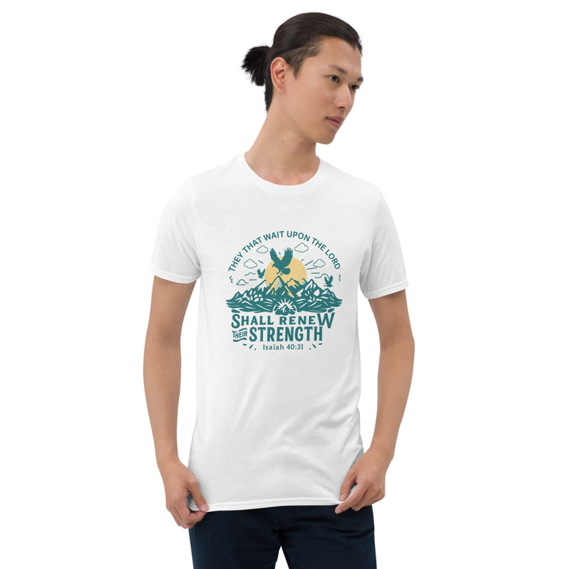 "THEY THAT WAIT UPON THE LORD" (MOUNTAINS) Short-Sleeve Unisex T-Shirt