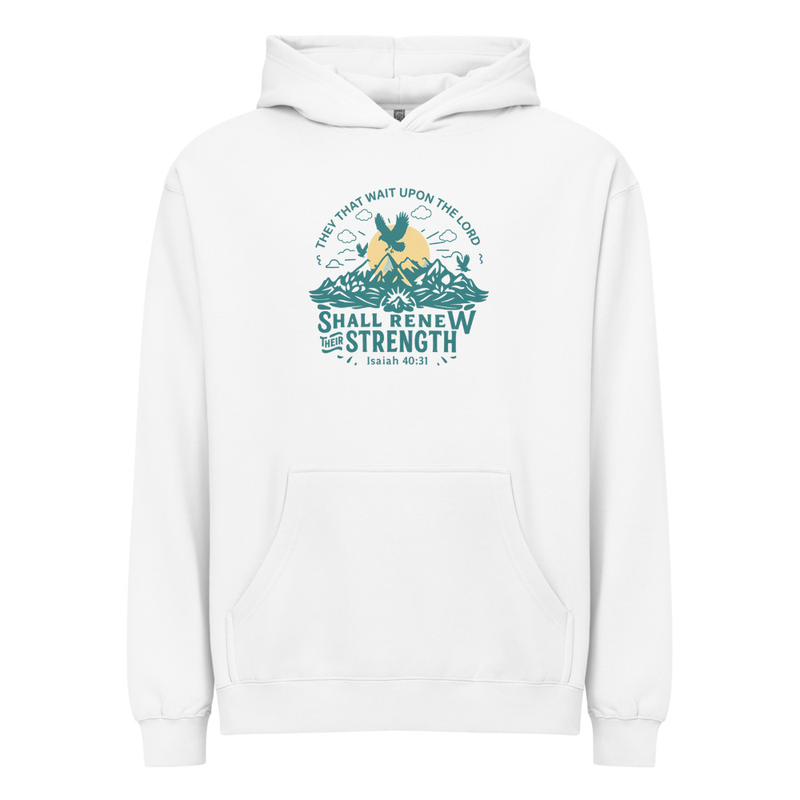 "THEY THAT WAIT UPON THE LORD" (MOUNTAINS) Men’s box hoodie