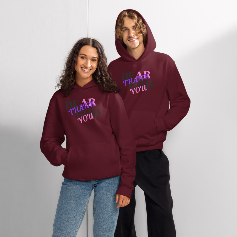 "DEAR GOD THANK YOU" Oversized heavyweight hoodie
