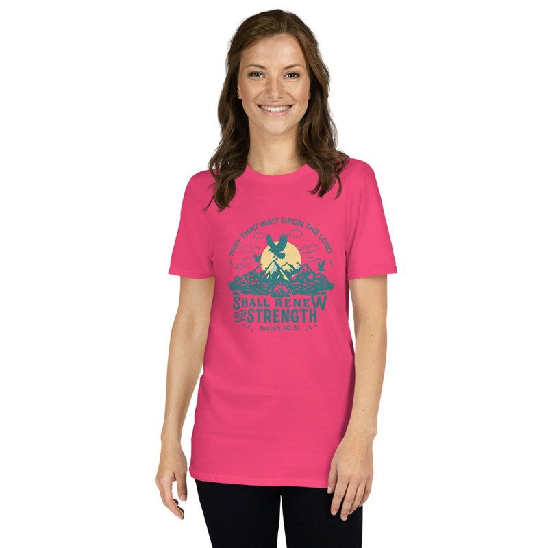 "THEY THAT WAIT UPON THE LORD" (MOUNTAINS) Short-Sleeve Unisex T-Shirt