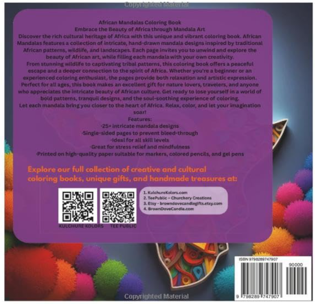 African Mandalas Coloring Book