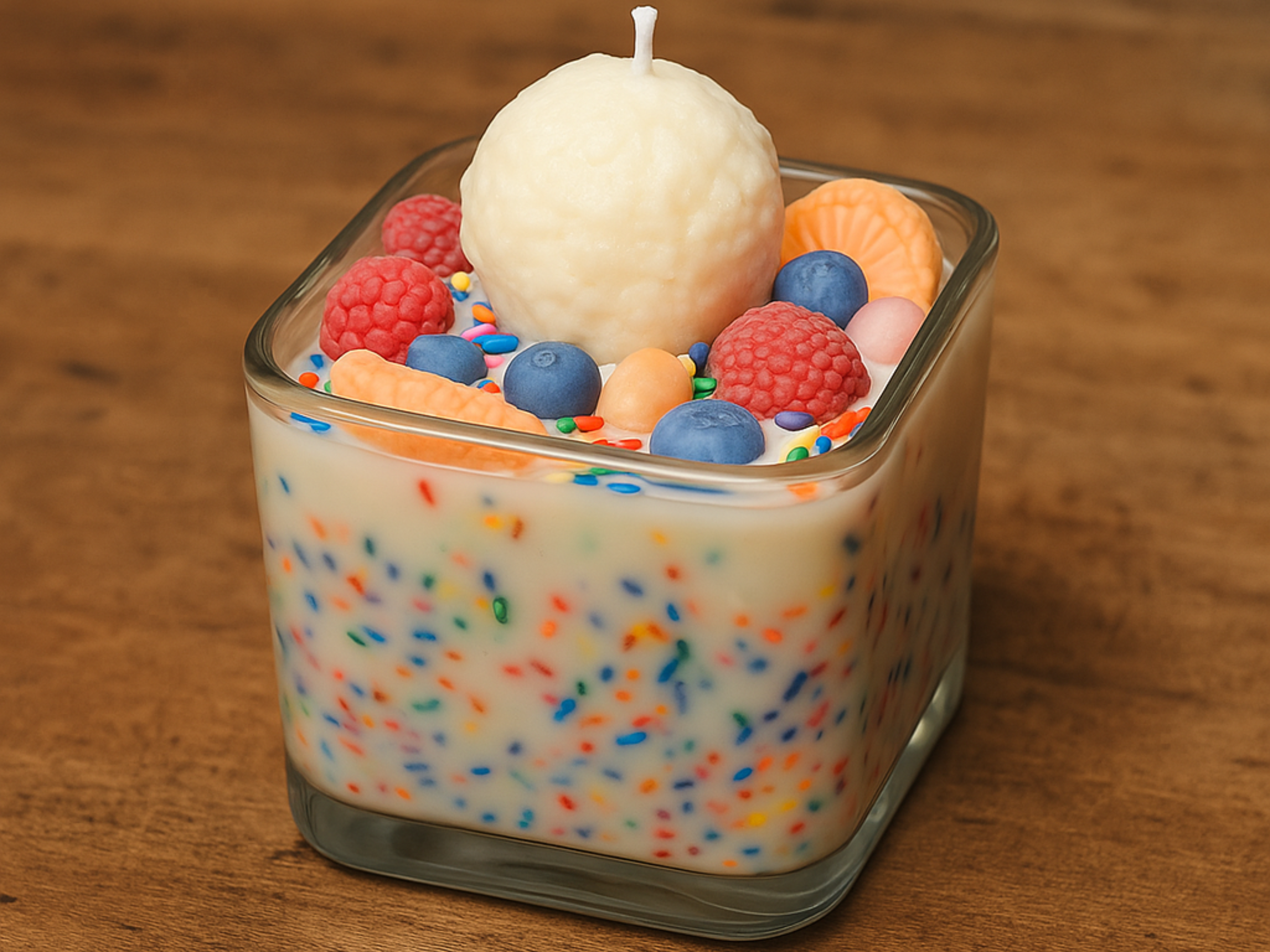 Sugarberry Candle – Handcrafted Wax Candle with Fruity Wax Embeds