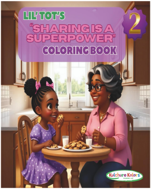 Lil' Tot's 'Sharing is a Superpower' Coloring Book