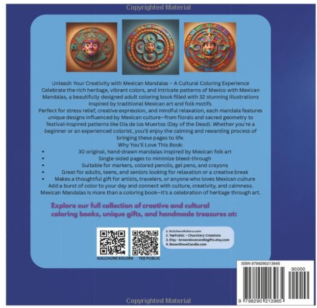 Aztec Mandalas Coloring Book