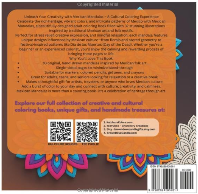 Mexican Mandalas Coloring Book
