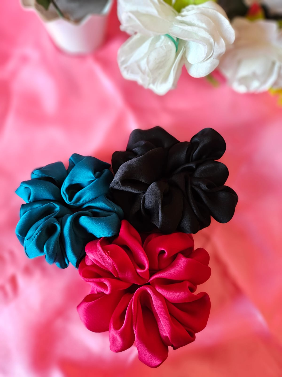 Silk Scrunchies Set