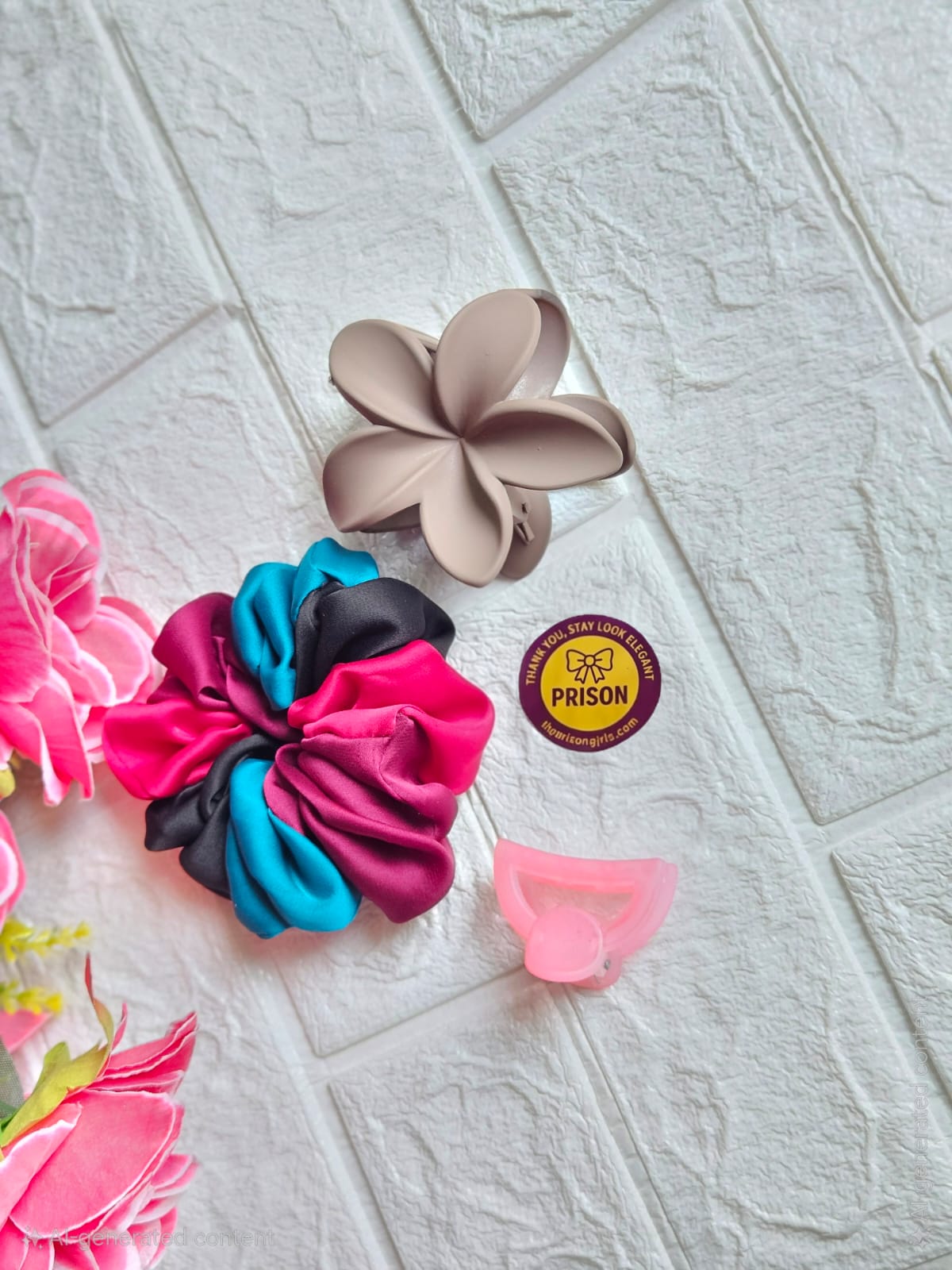 Stylish and Colorful Hair scrunchies and Clips