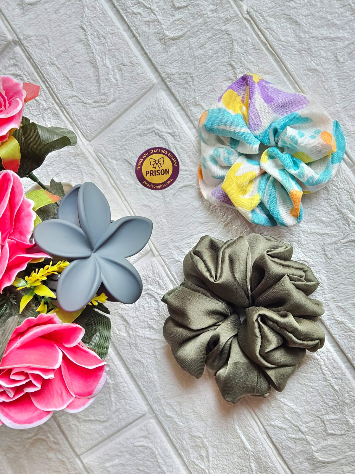 Colorful and stylish scrunchies