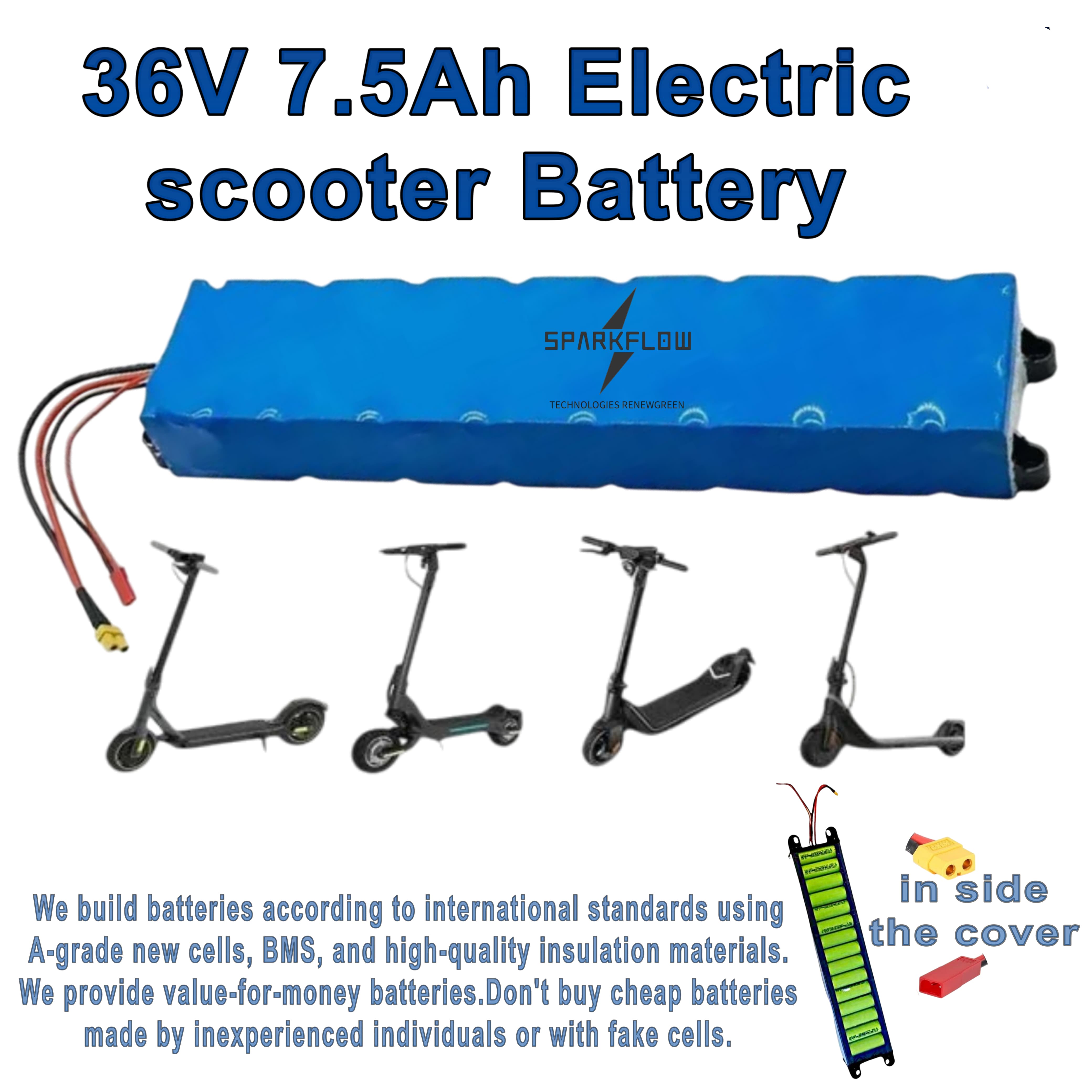 36V 7.5Ah Electric Scooter Battery