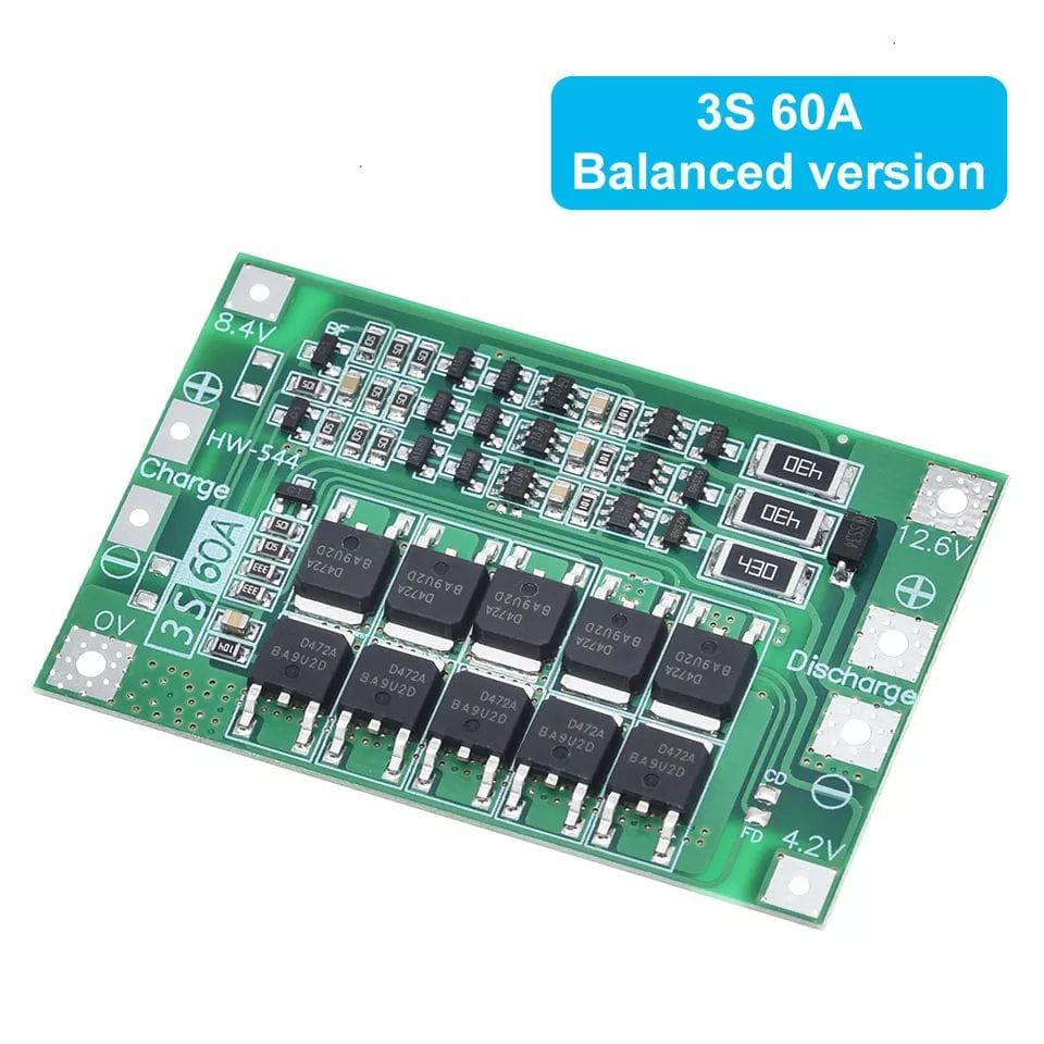 3S 60A Balanced Version Battery Protection Board