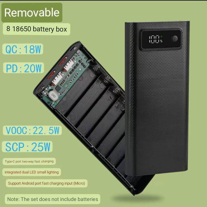 Removable 8 18650 Battery Box