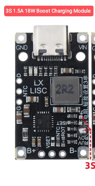 3S 1.5A 18W Boost Charging Module