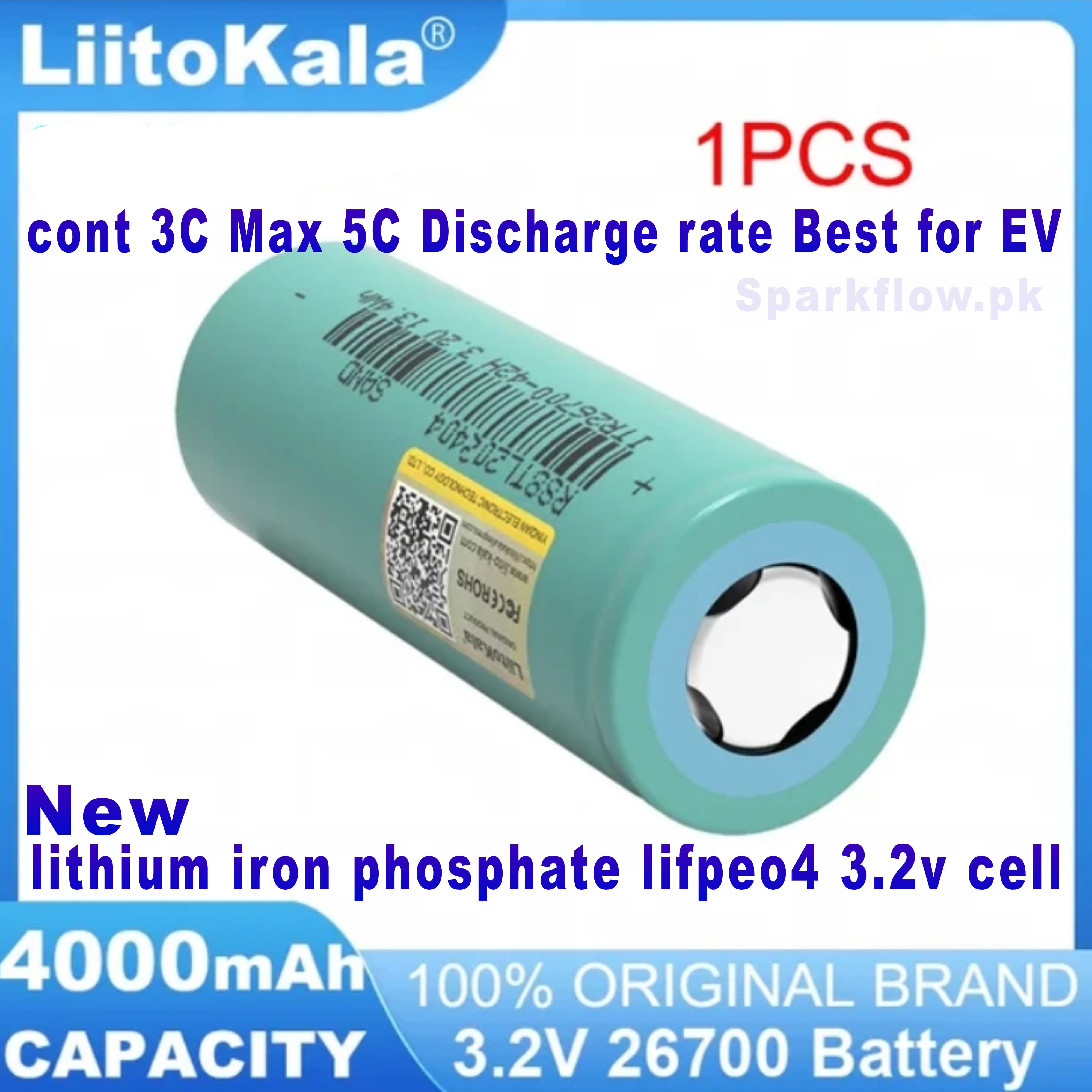 LiitoKala Lithium Iron Phosphate Battery 3.2V 4000mAh