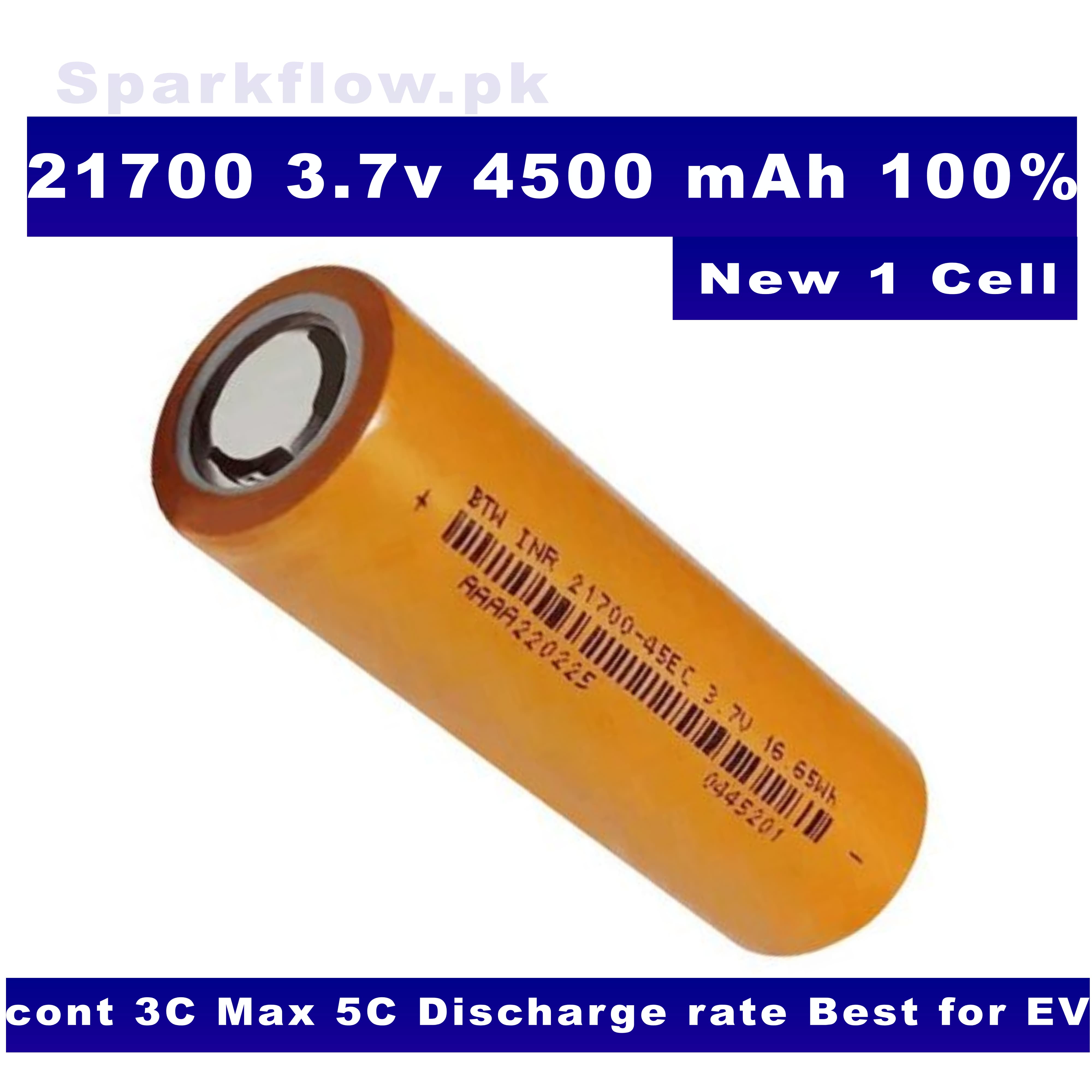 21700 3.7v 4500 mAh Battery