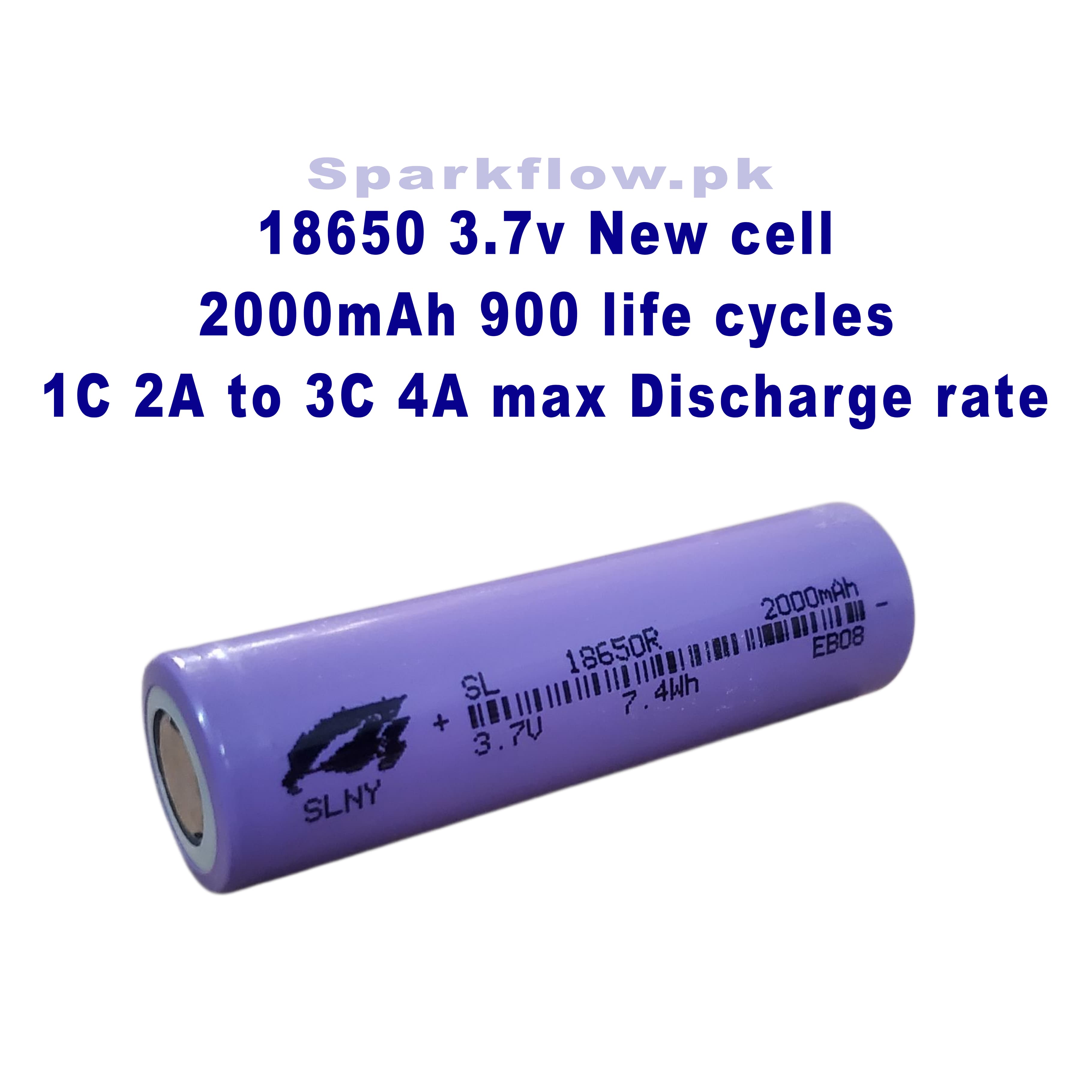 18650 2000mAh lithium ion cell