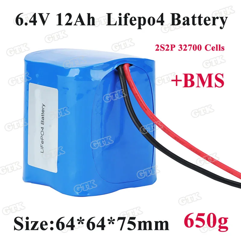 6.4V 12Ah Lifepo4 Battery