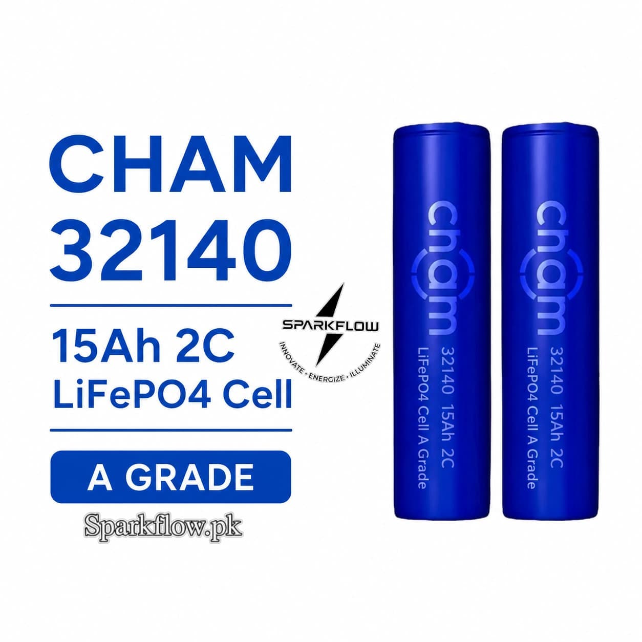 32140 15Ah lifepo4 3.2v cell 2C CHAM 32140 15ah A grade cell in pakistan