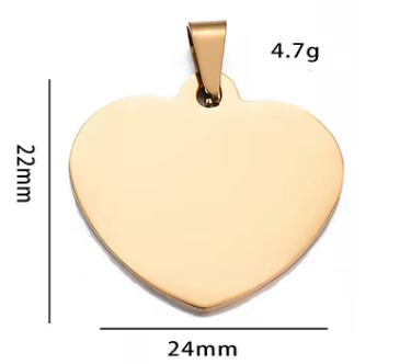 Coeur doré à personnaliser