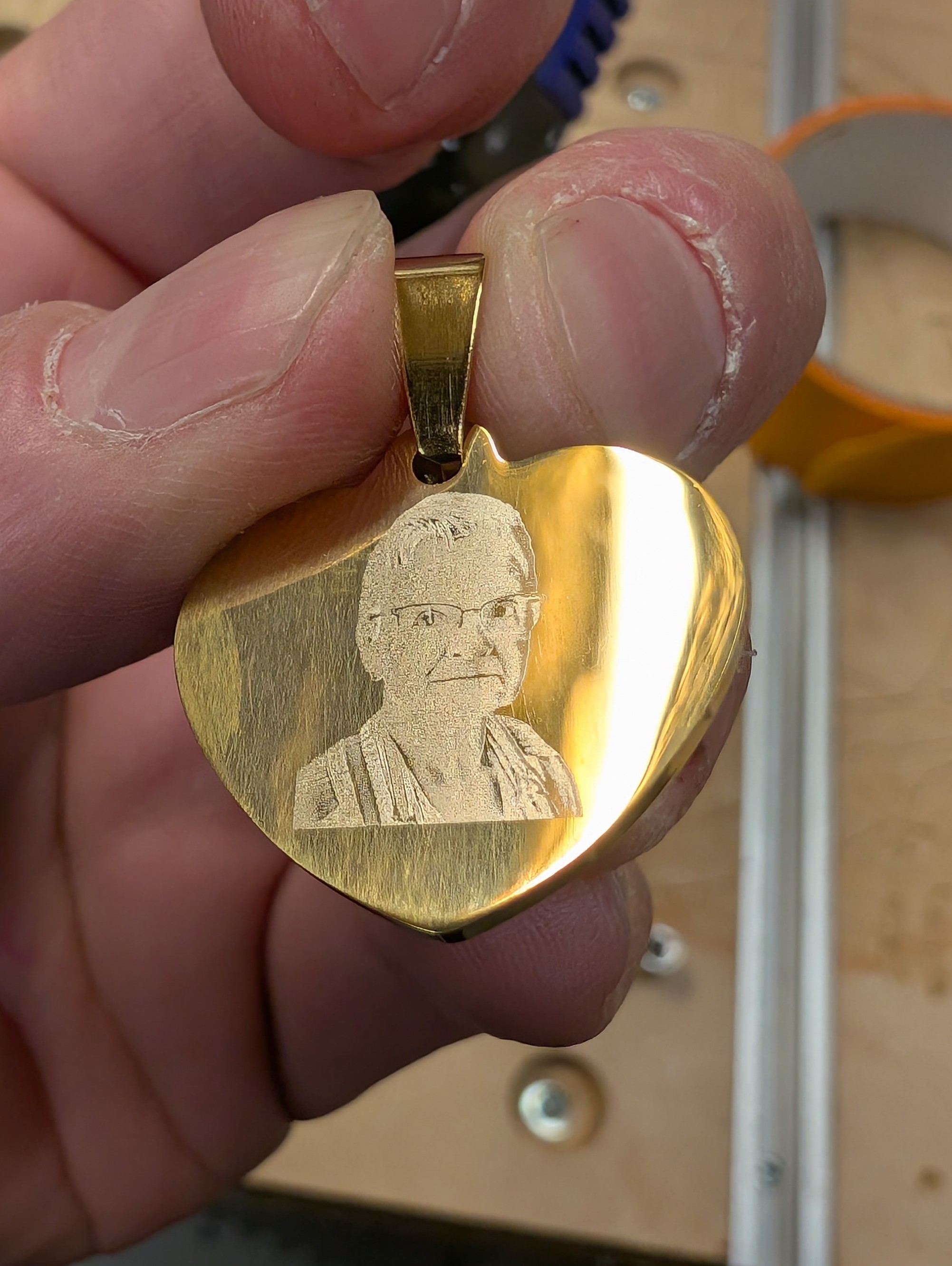 Coeur doré à personnaliser