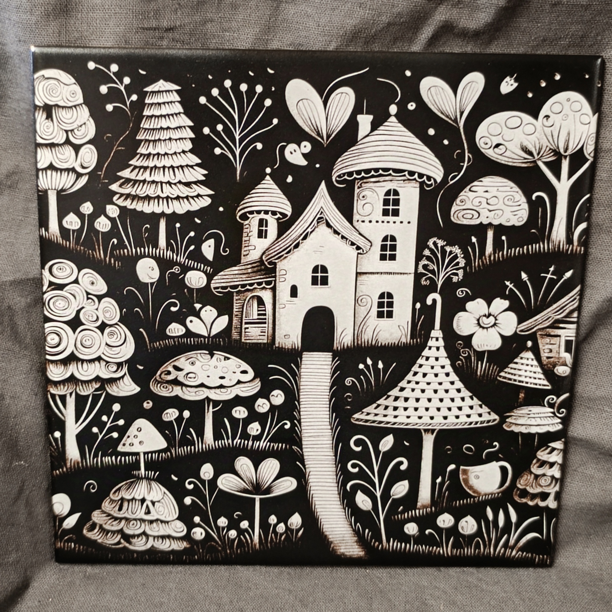 Carrelage gravé - Pays imaginaire