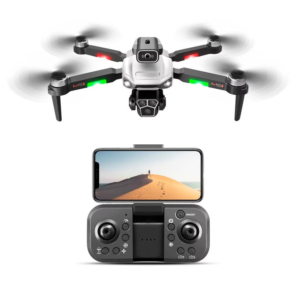  Foldable 4K Camera Drone – Mini RC Quadcopter with 3 Cameras, Obstacle Avoidance & One-Key Return