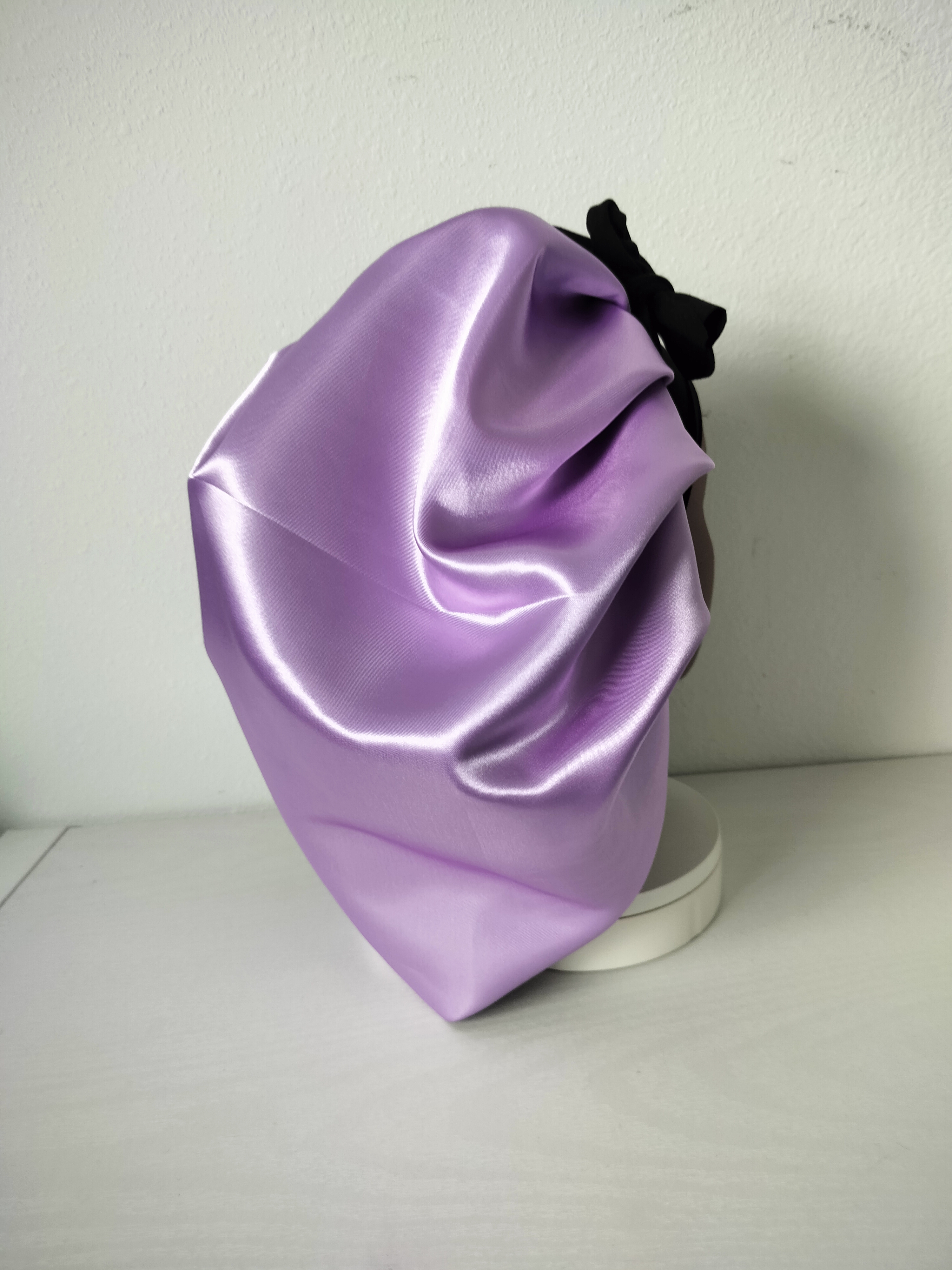 Satin Sleep Bonnet Silky Lavender 