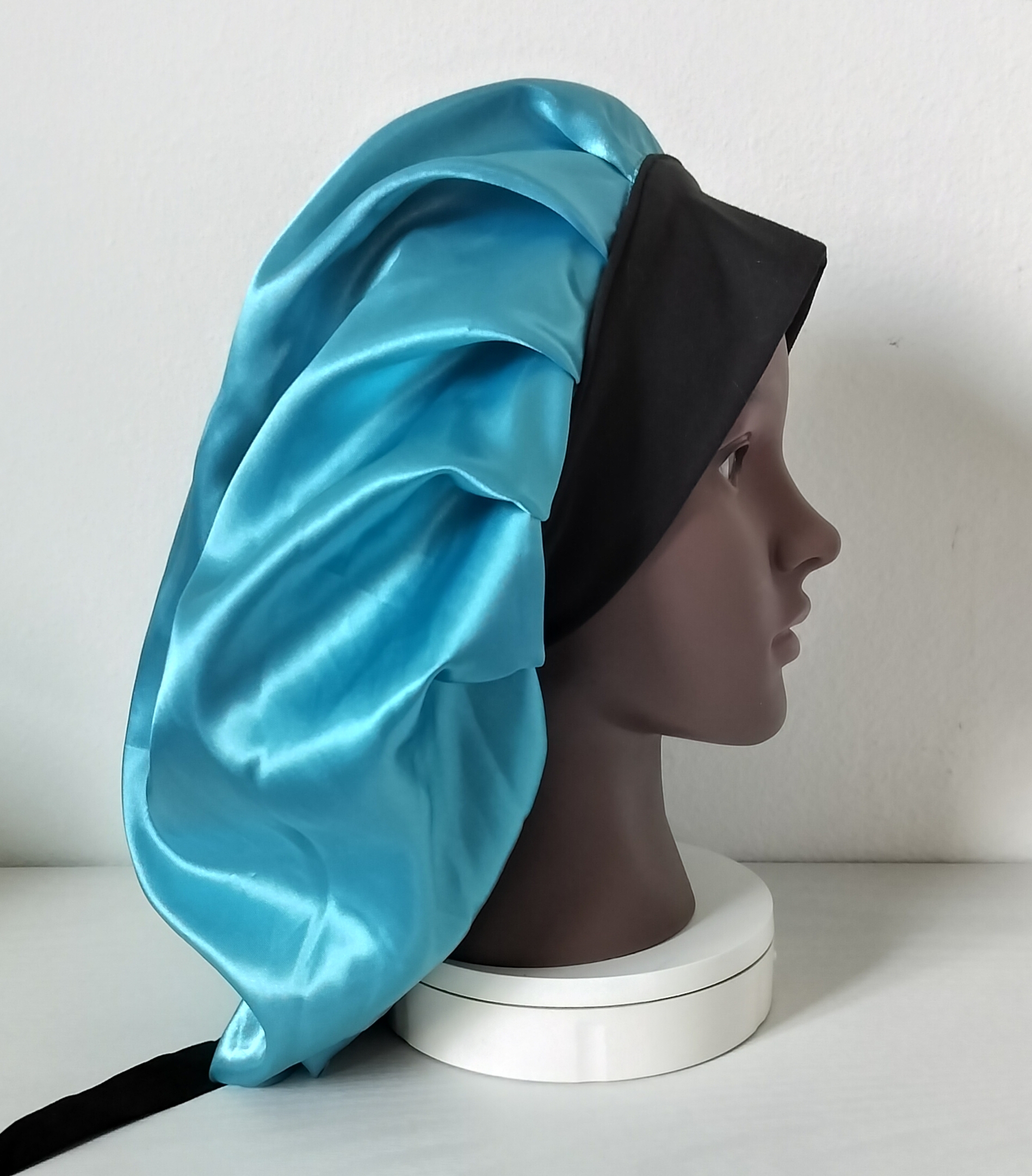 Satin Sleep Bonnet Silky Teal