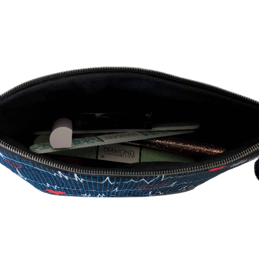 Heartbeat EKG Makeup Bag