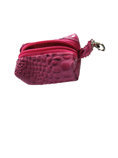 Mini Boxy Bag Pink Embossed Ear Buds Holder
