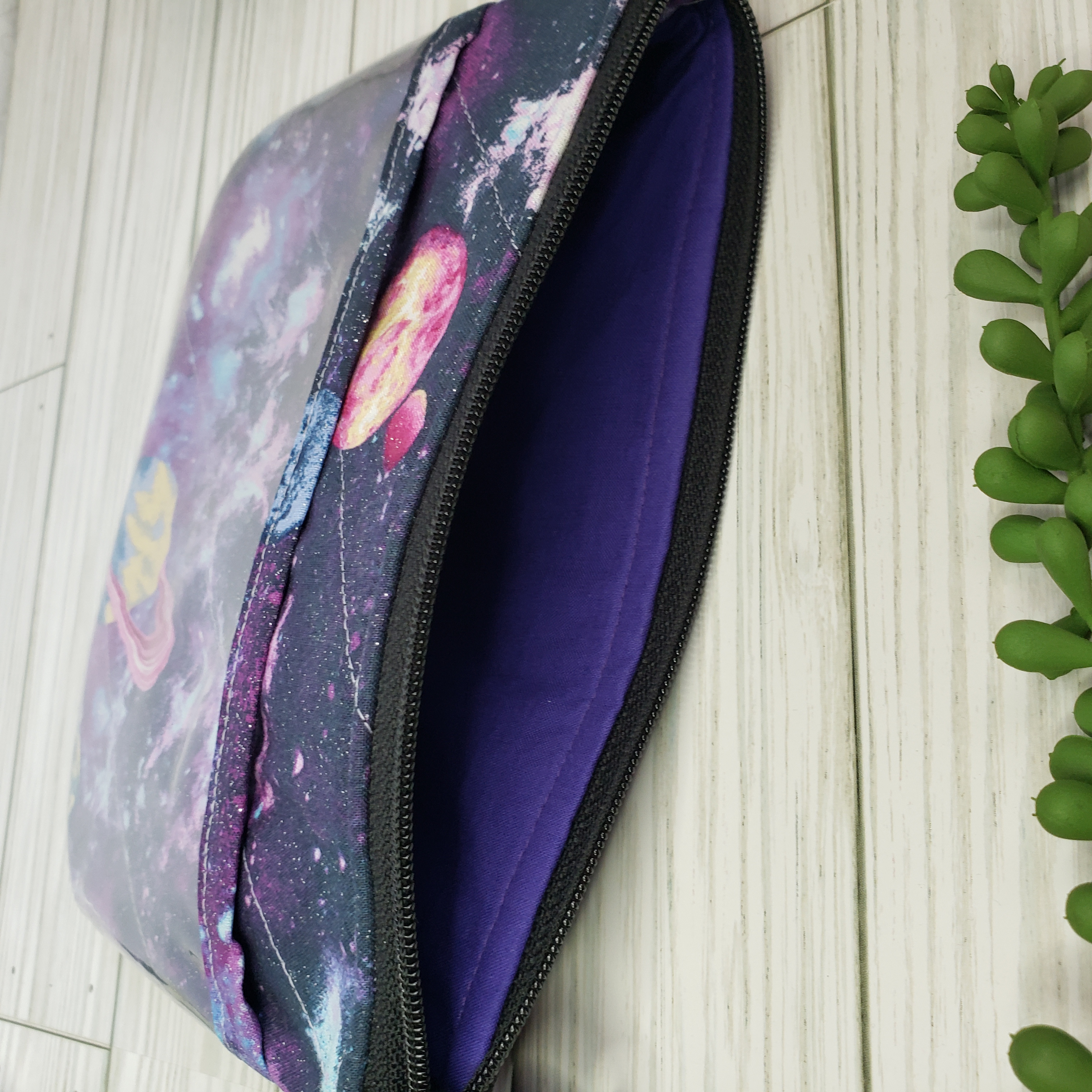 Galaxy Zipper Pouch w/ wrist strap