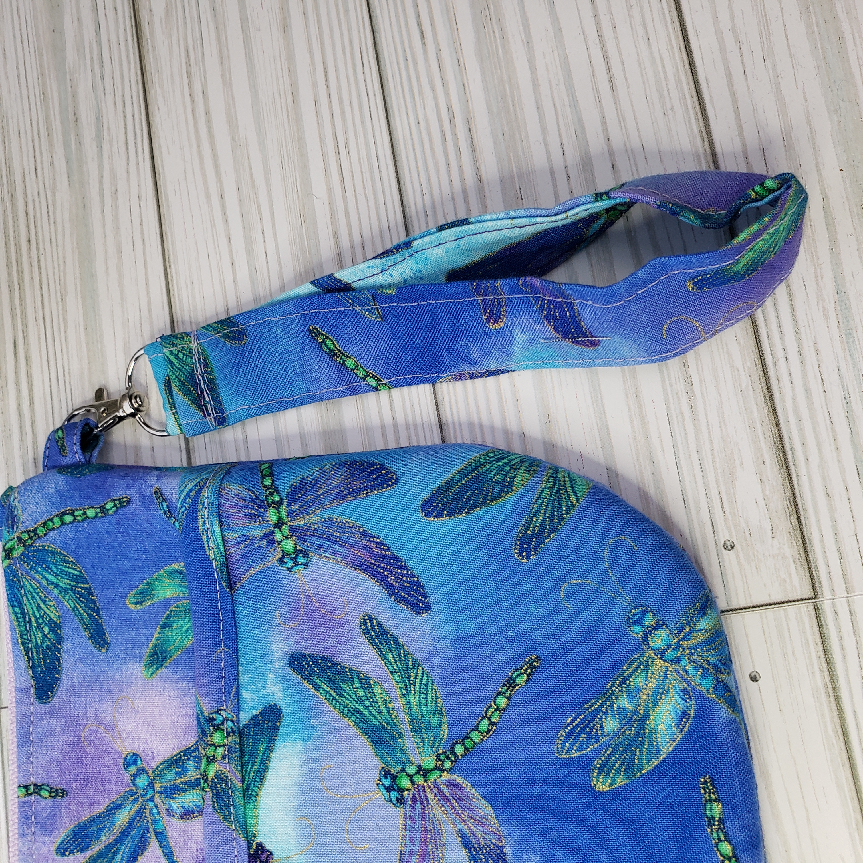Dragonfly Zipper Pouch w/ wrist strap