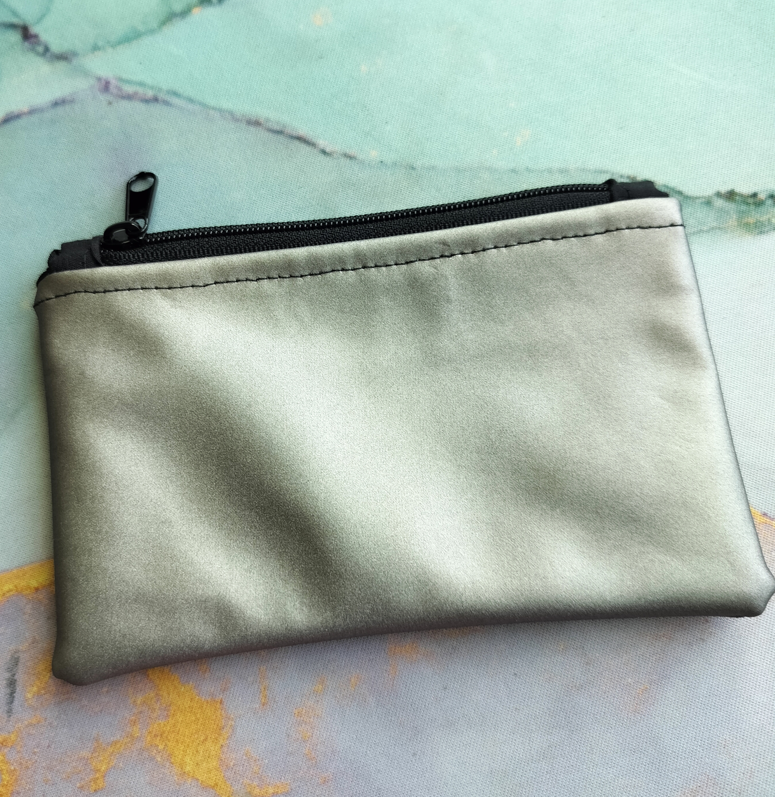 Silver Coin Purse Minimalist Wallet