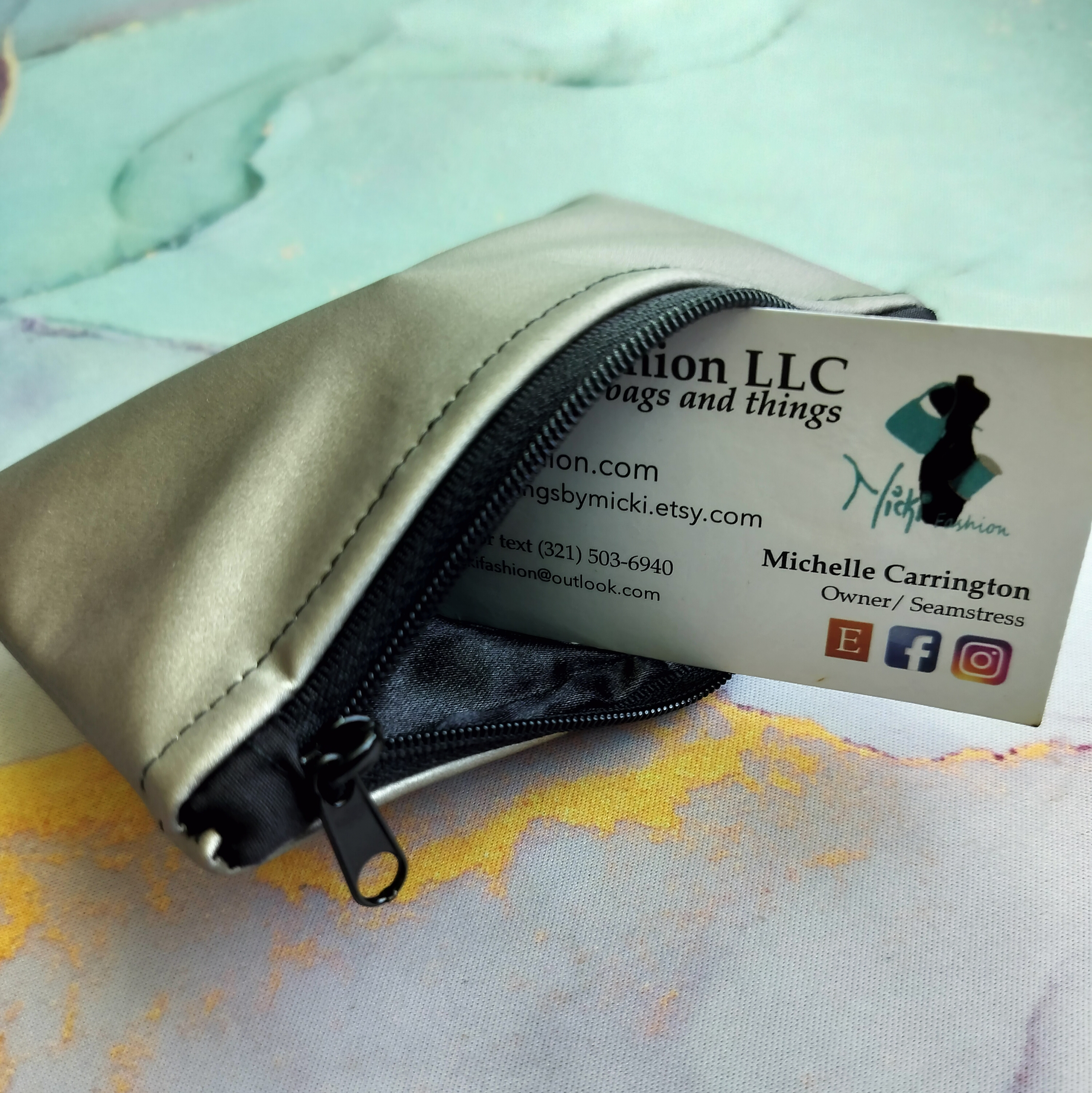 Silver Coin Purse Minimalist Wallet 