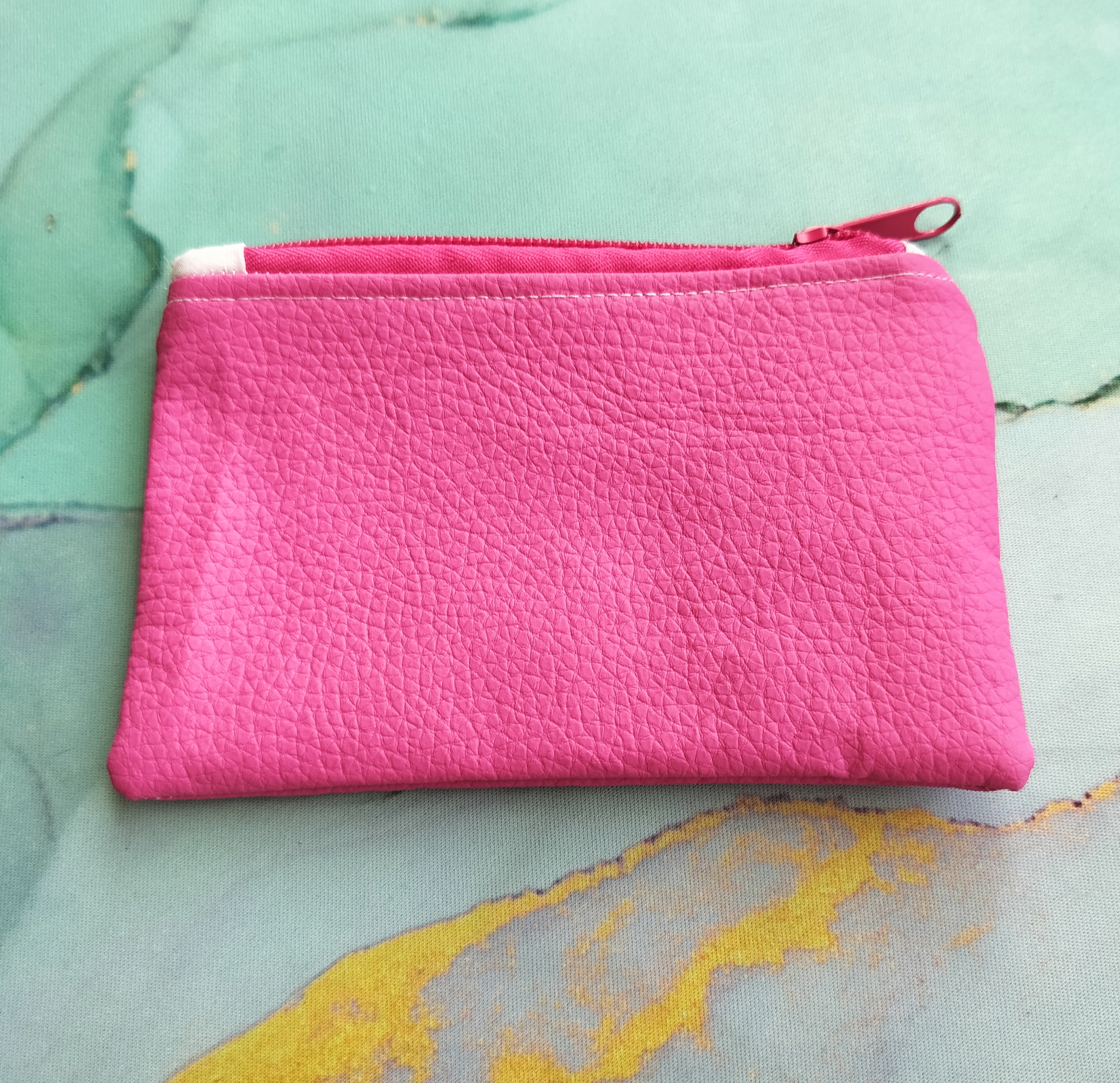 Hot Pink Coin Purse Minimalist Wallet