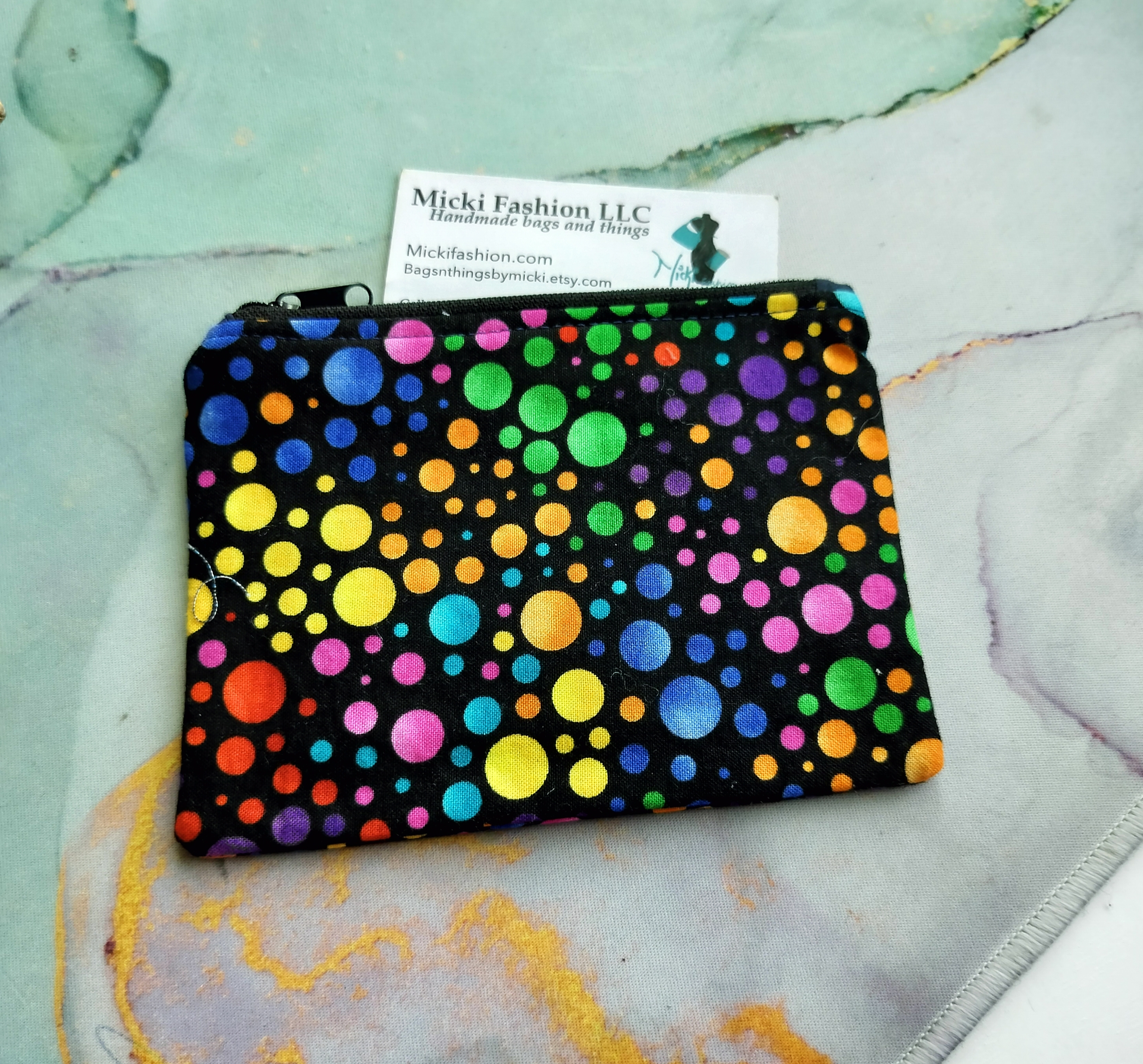 Colorful Bubbles Coin Purse Minimalist Wallet