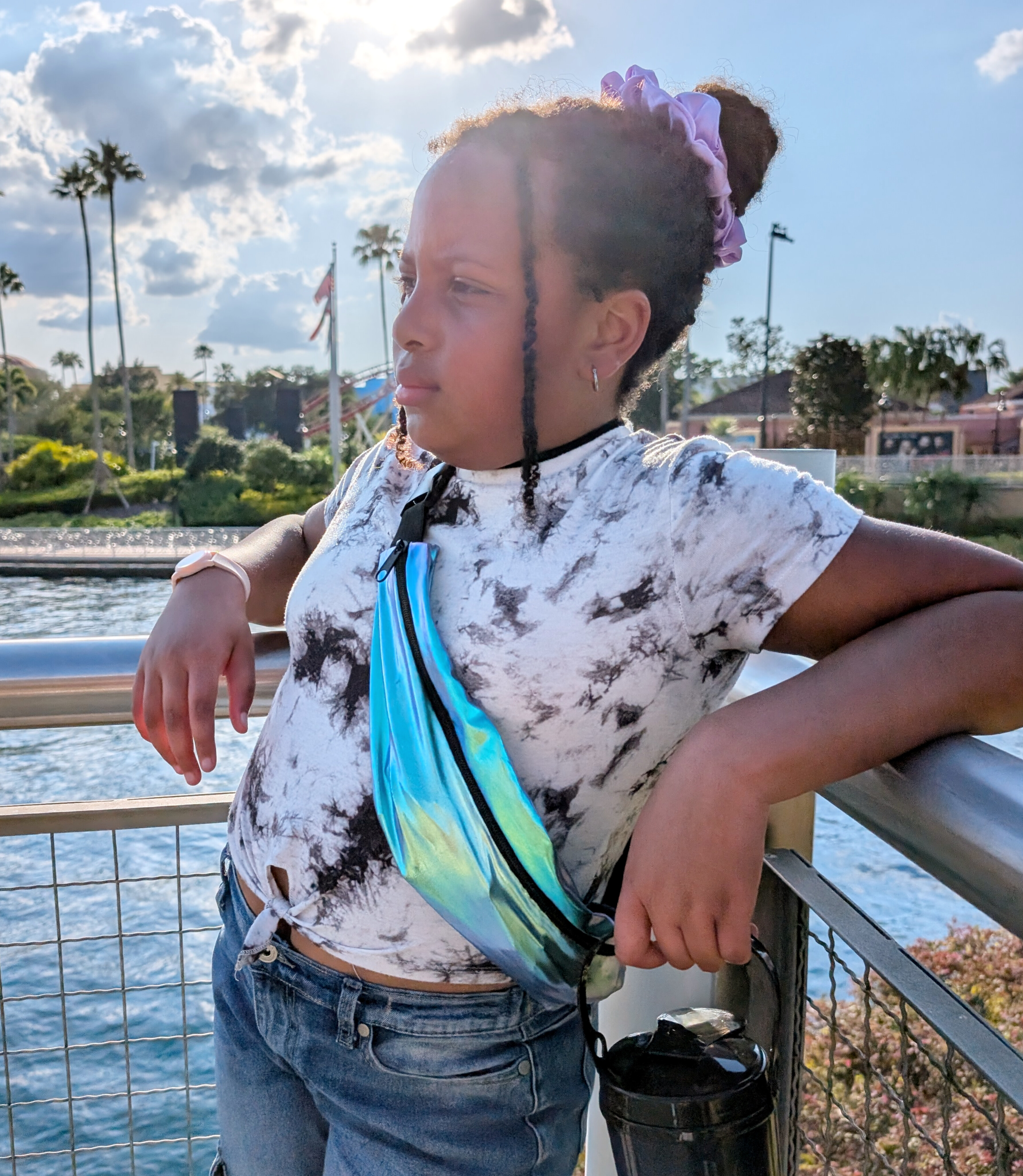 Stretchy Sling Bag- Iridescent